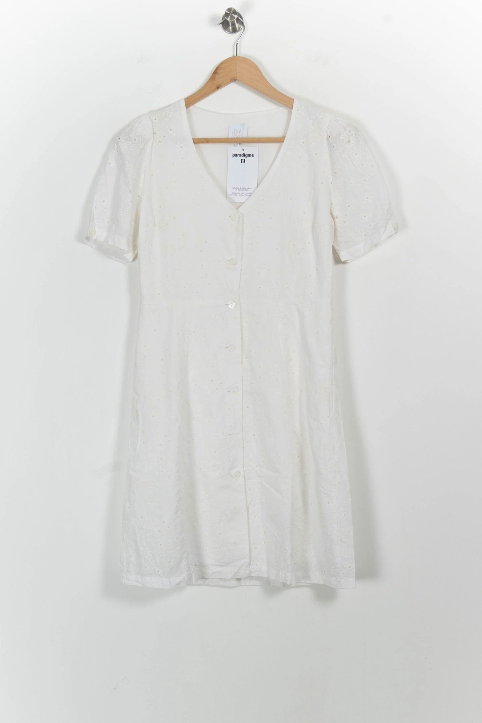 Robe Boutonnée Blanche - Taille S/36 - Image 2