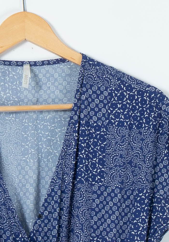 Robe Cache-Cœur Bleue - Taille L/40 - Image 3