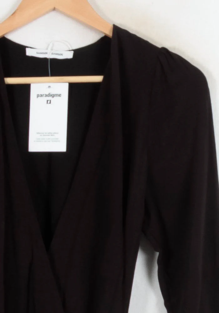 Robe Cache-Cœur Noire - Taille S/36 - Image 3