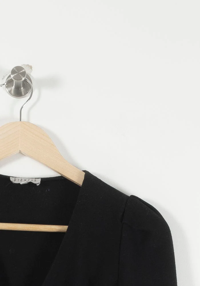 Robe Cache-Cœur Noire - Taille XS/34 - Image 3