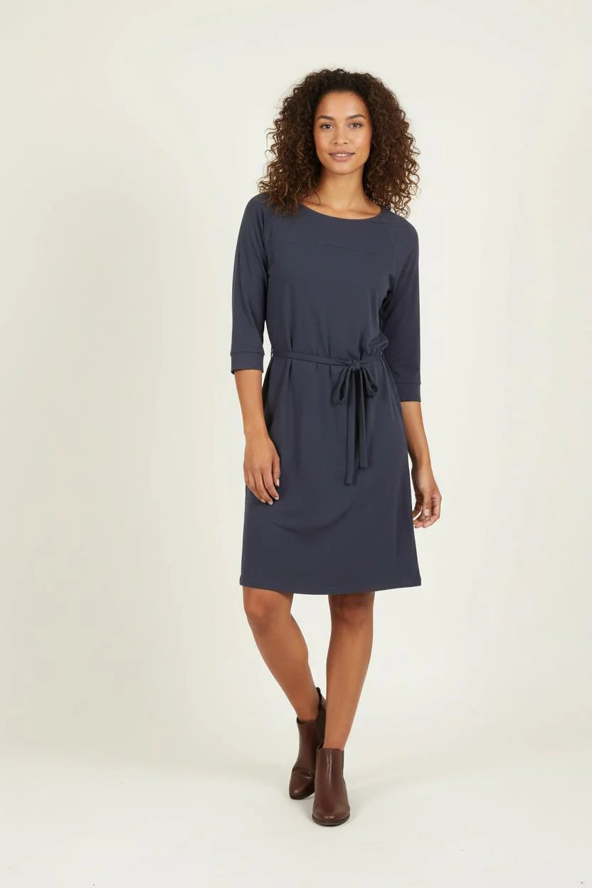 Robe Ceinturée Bleue - Taille S/36