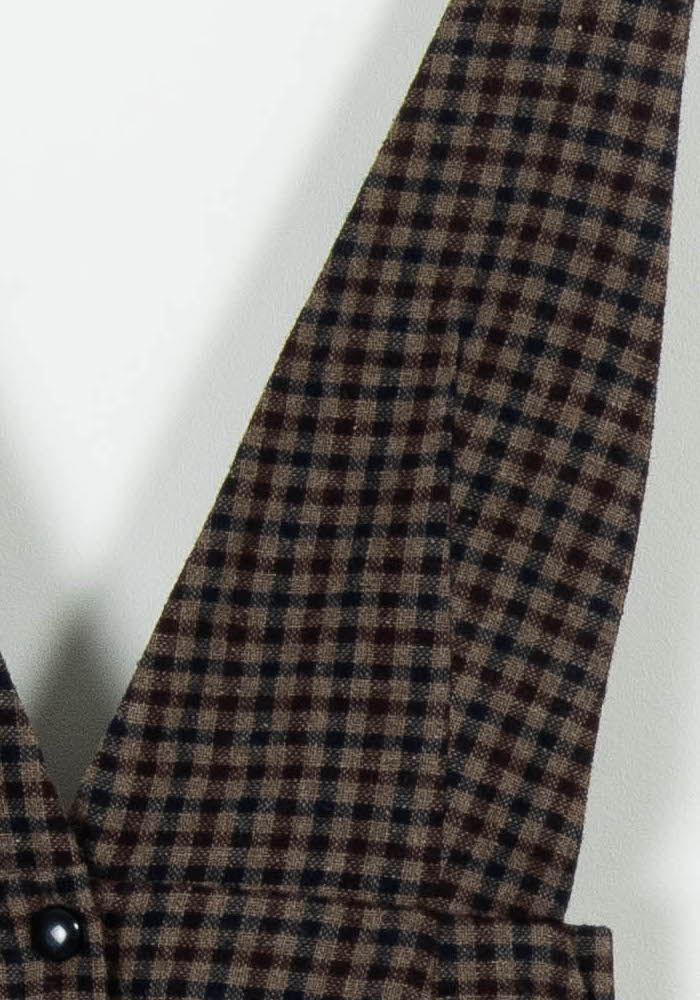 Robe Chasuble Marron et Noir - Taille XS/34 - Image 3