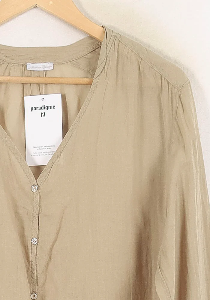 Robe Chemise Beige - Taille T.U. - Image 3