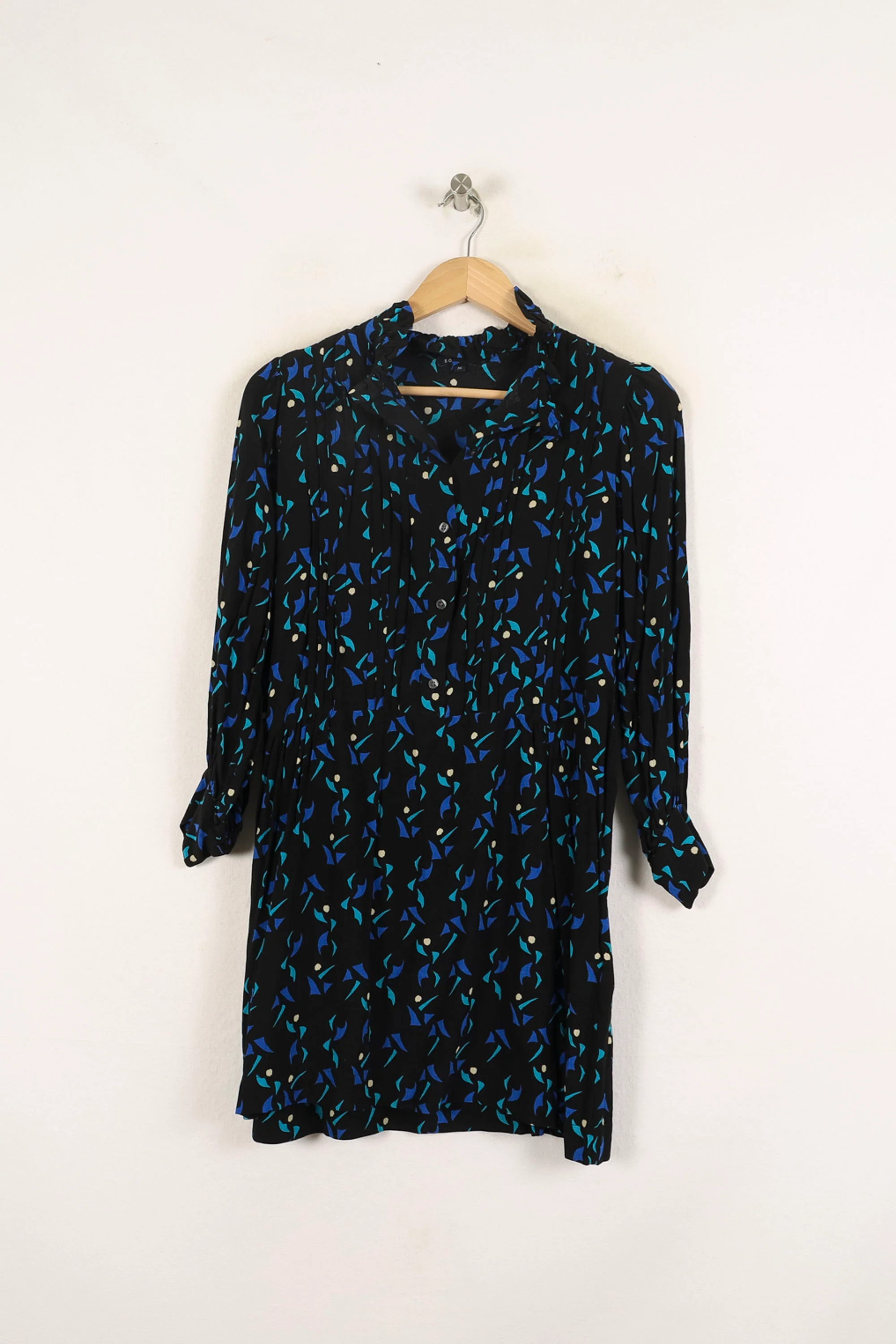 Robe Chemise Bleu et Noir - Taille S/36 - Image 2