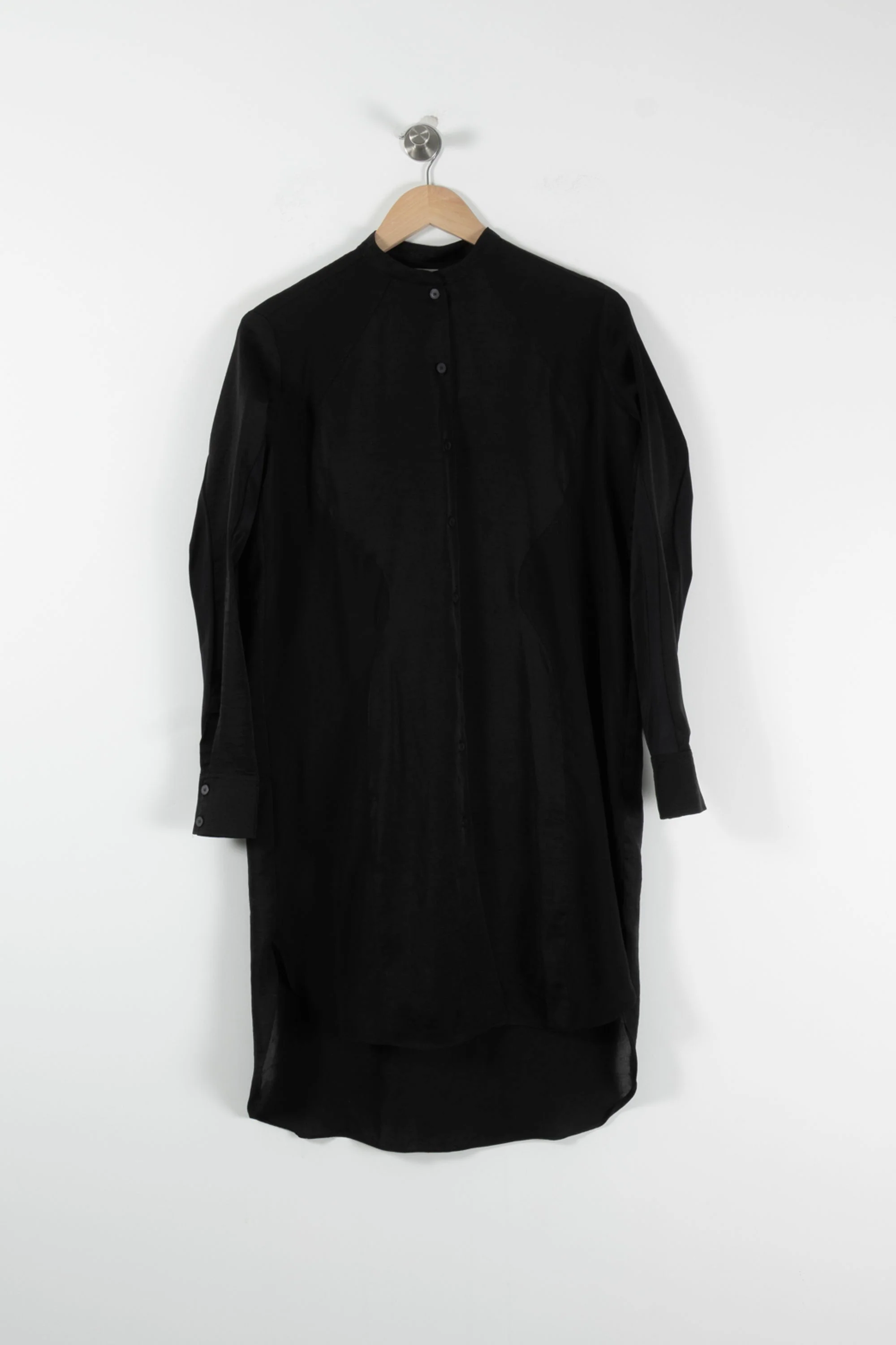 Robe Chemise Longue Noire - Taille S/36 - Image 2