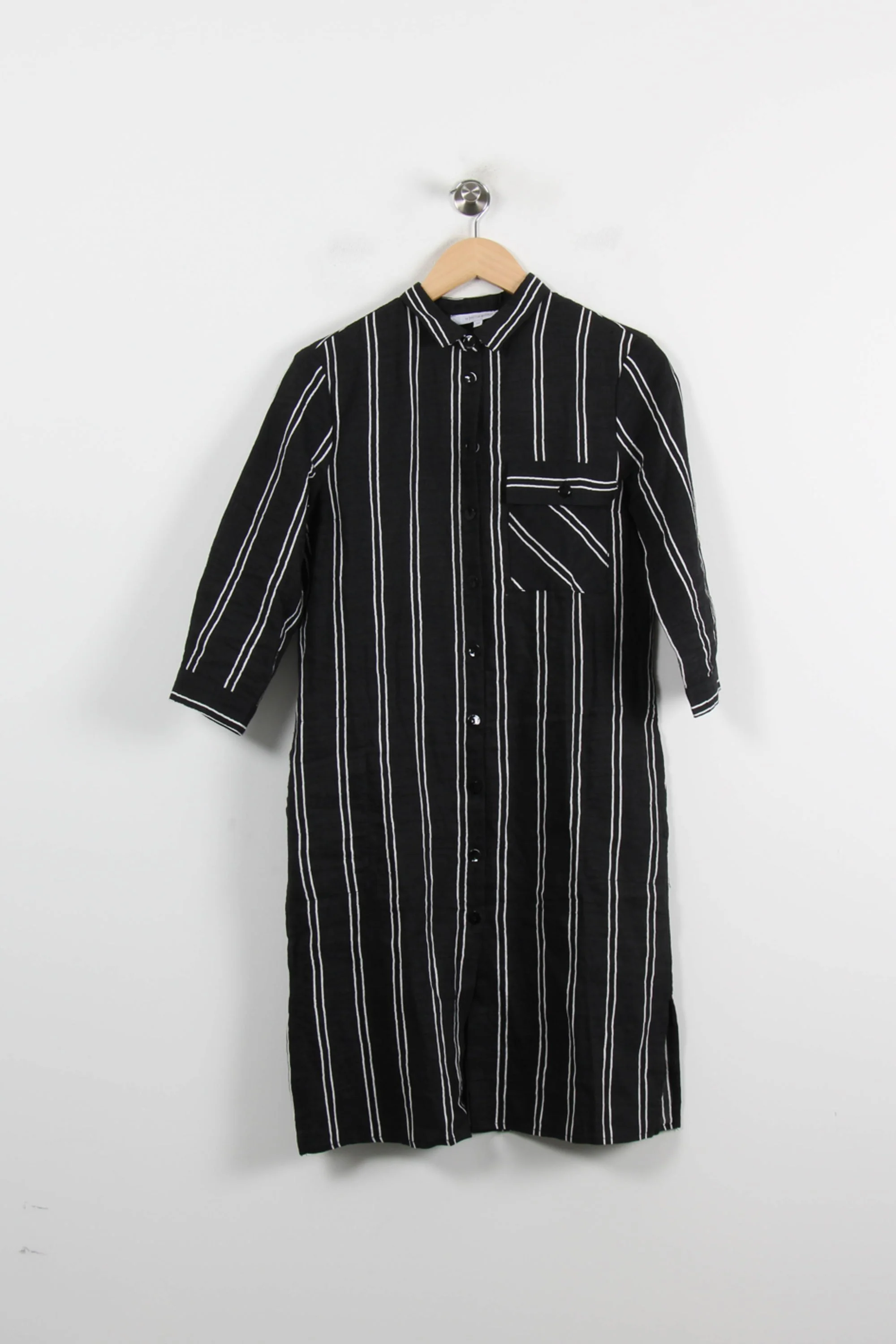 Robe Chemise Noire et Blanche - Taille S/36 - Image 2