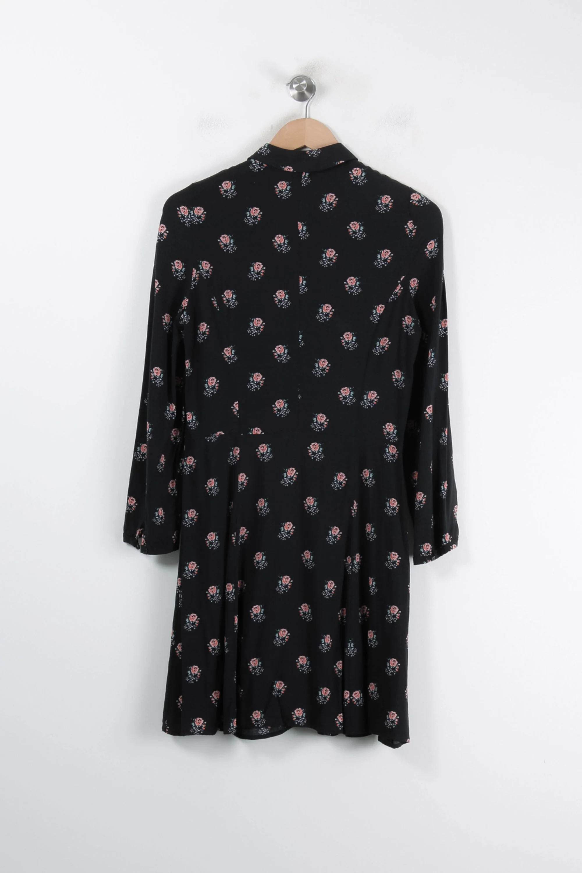 Robe Chemise Noire et Rose - Taille L/40 - Image 4