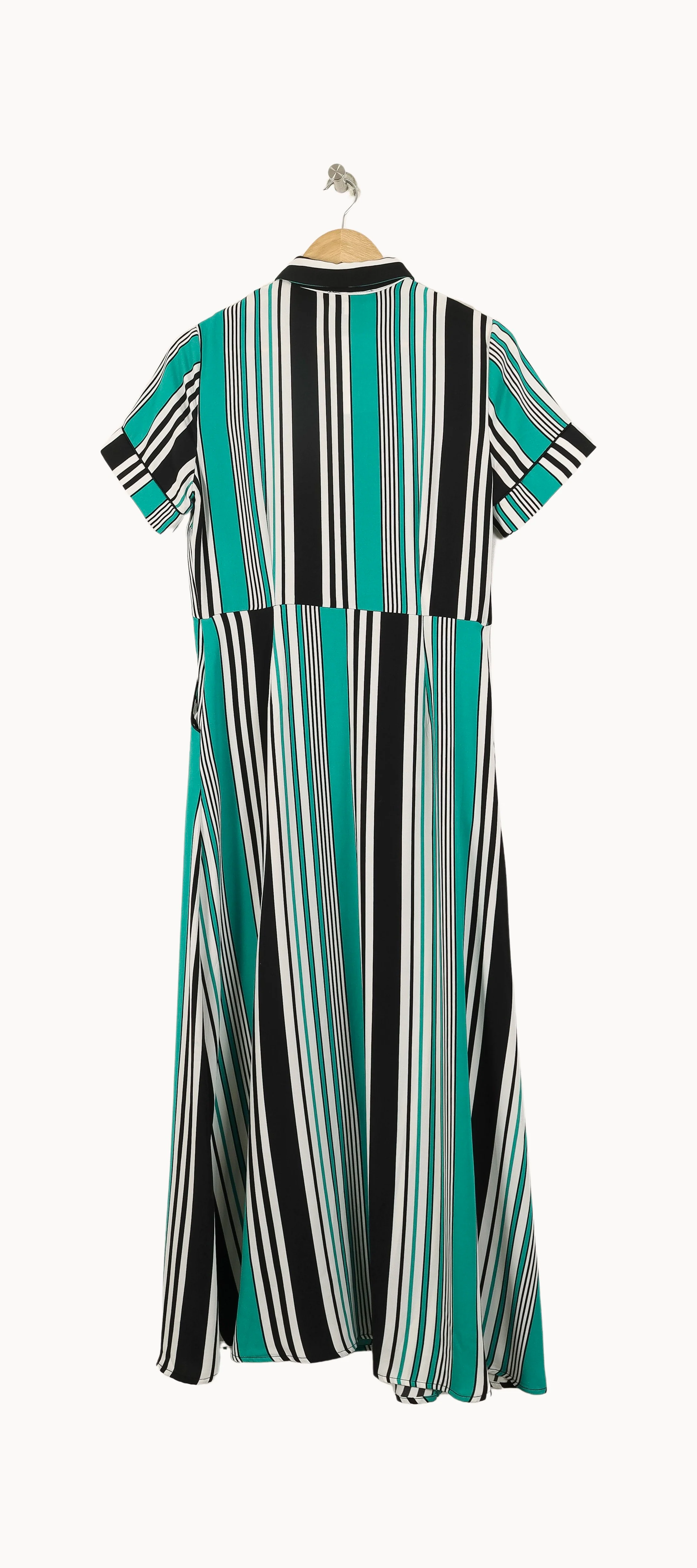 Robe Chemise Noire et Verte - Taille M/38 - Image 4