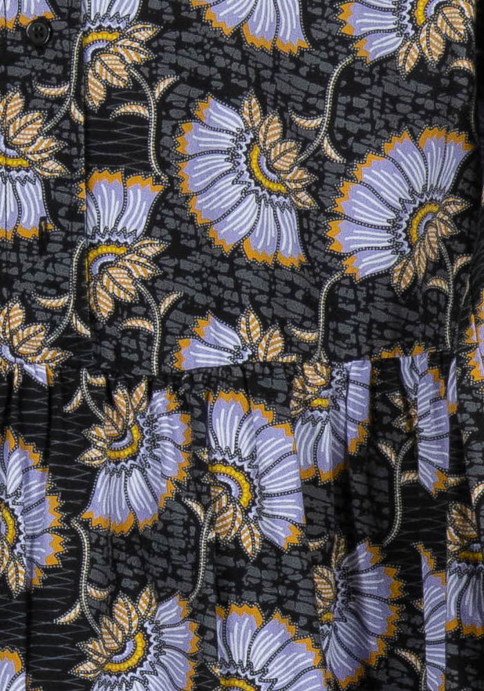 Robe Chemise Noire et Violette - Taille S/36 - Image 3