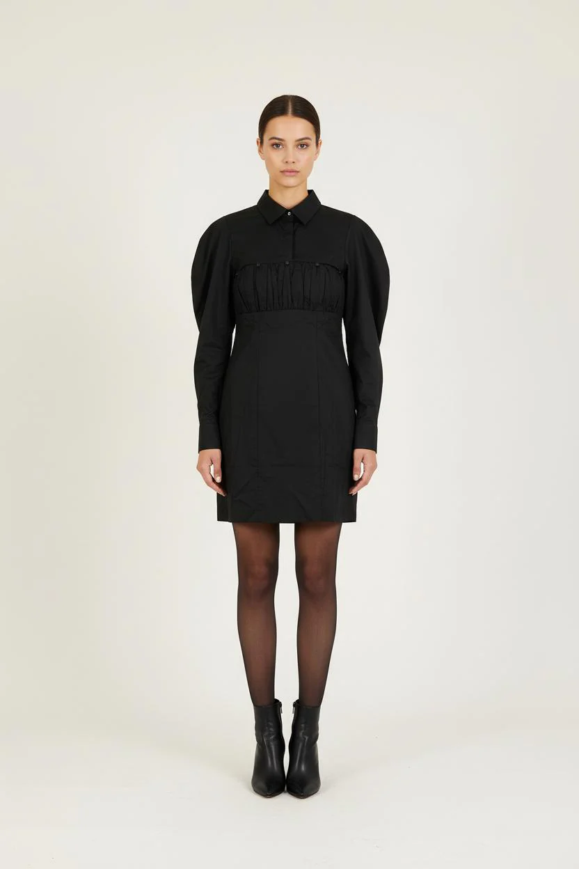 Robe Chemise Noire - Taille S/36