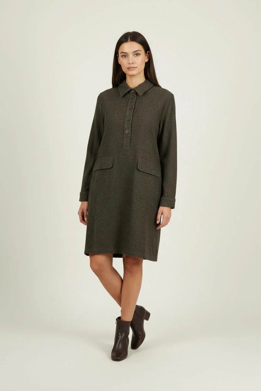 Robe Chemise Verte - Taille XL/42