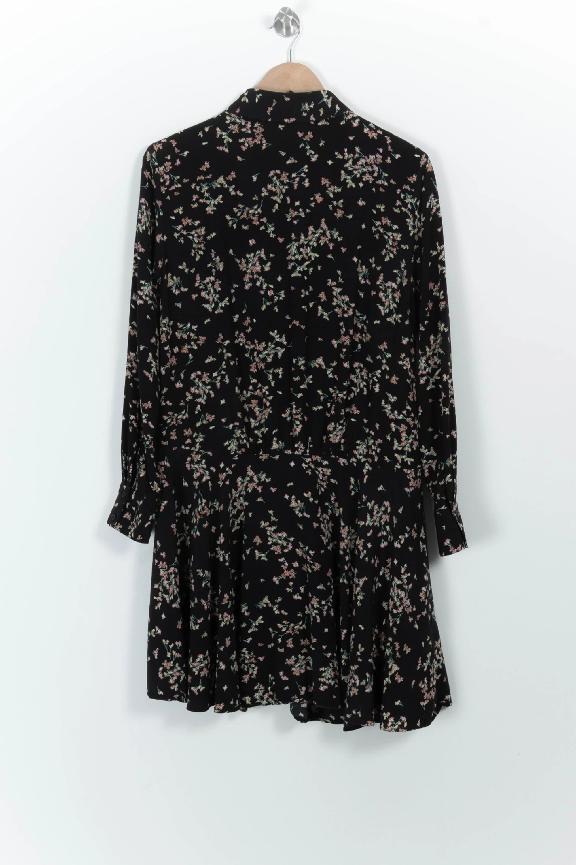 Robe Chemisier Noire et Fleurie - Taille L/40 - Image 4