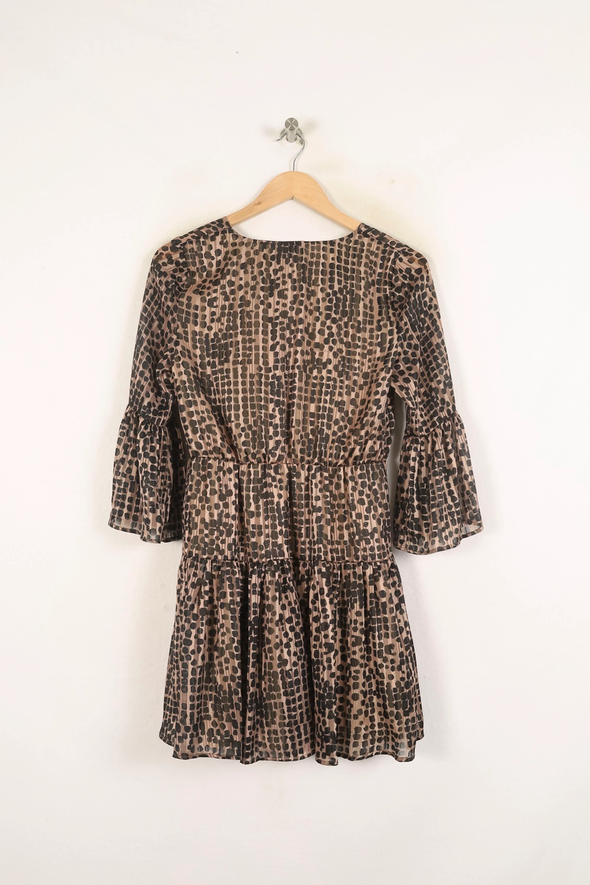 Robe Courte Beige et Noire - Taille L/40 - Image 4