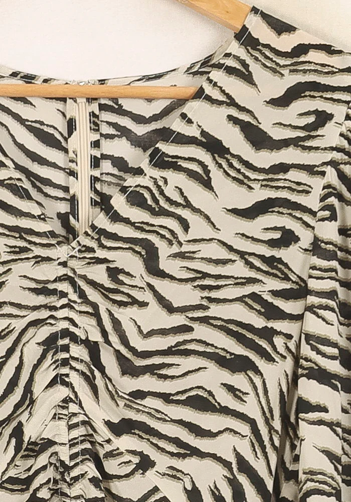 Robe Courte Beige et Noire - Taille S/36 - Image 3