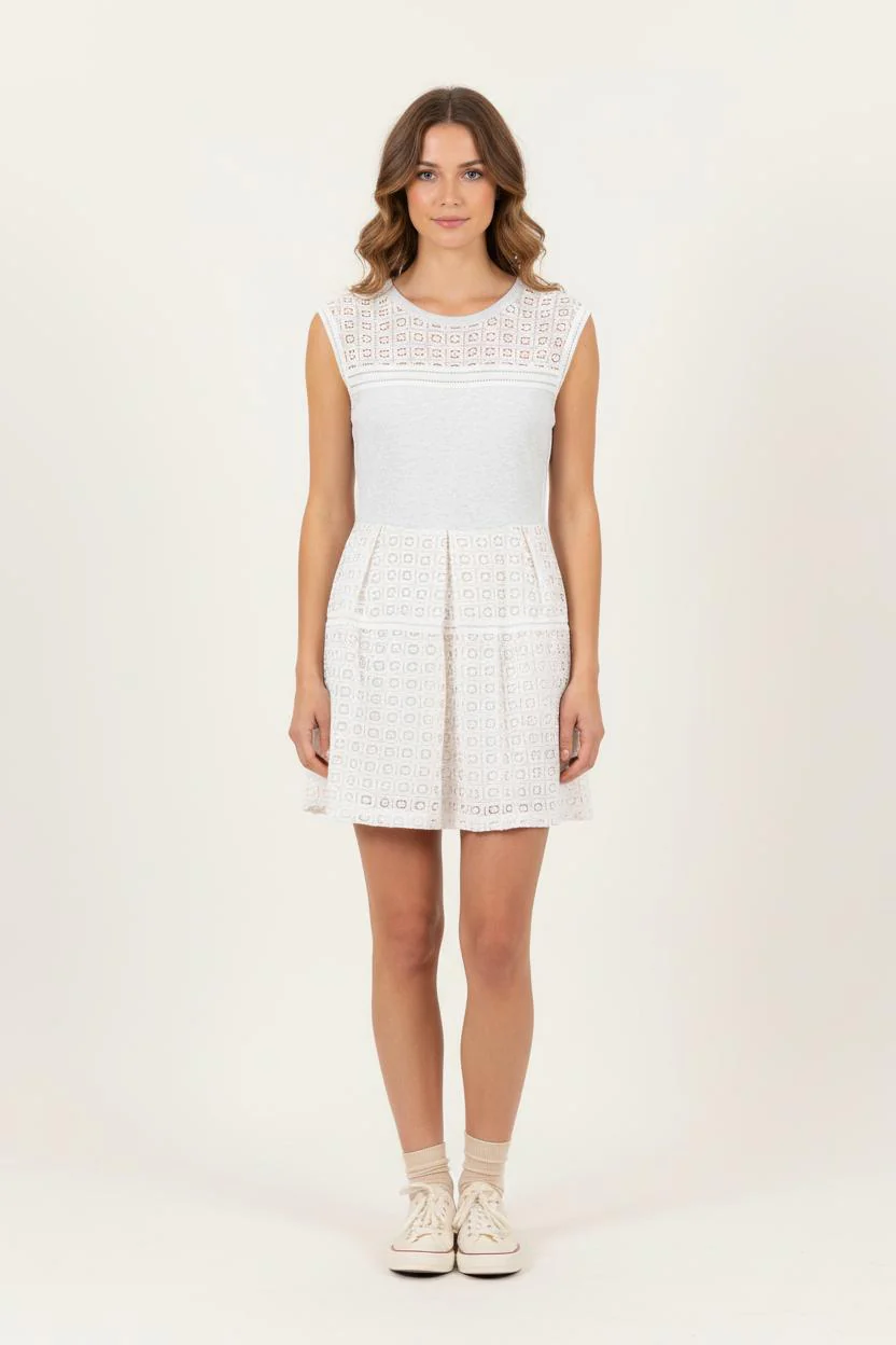 Robe Courte Beige - Taille S/36