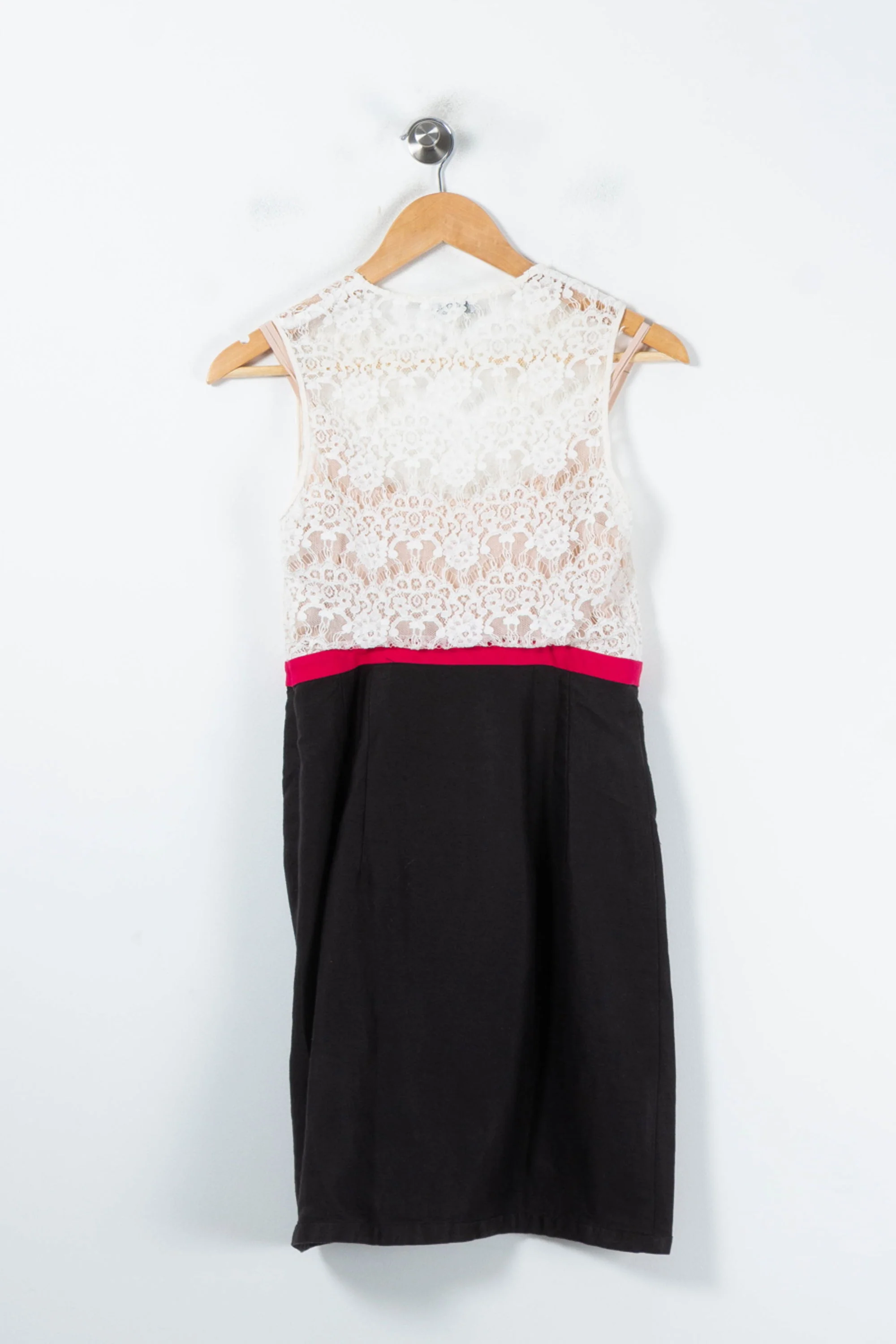 Robe Courte Blanche Noire et Rose - Taille M/38 - Image 2
