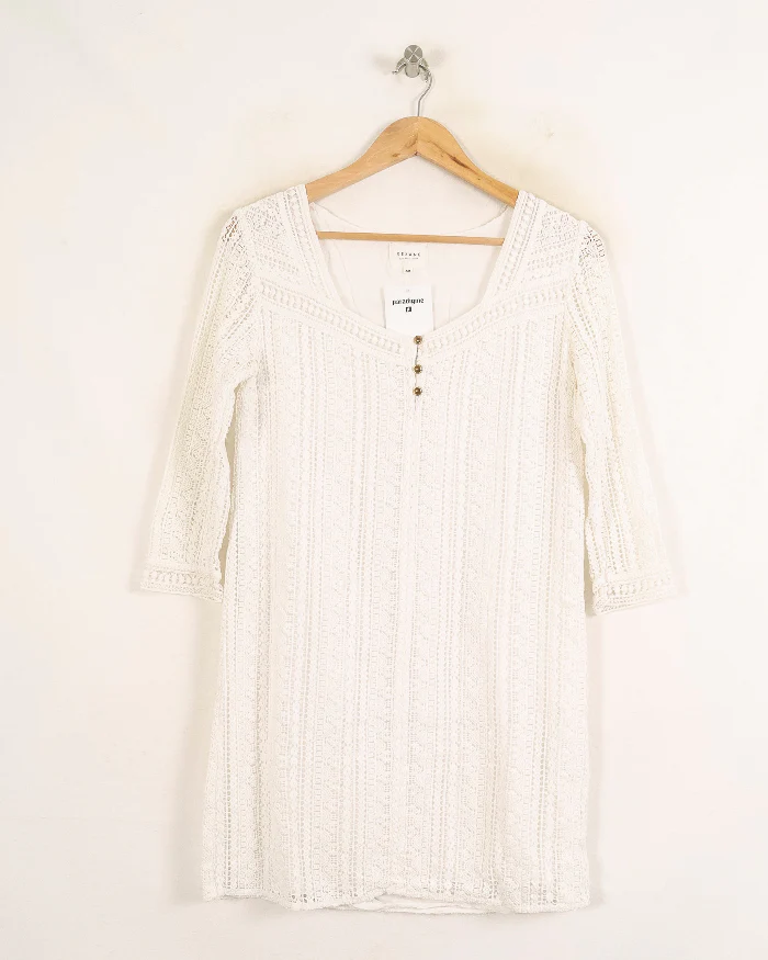 Robe Courte Blanche - Taille L/40 - Image 2