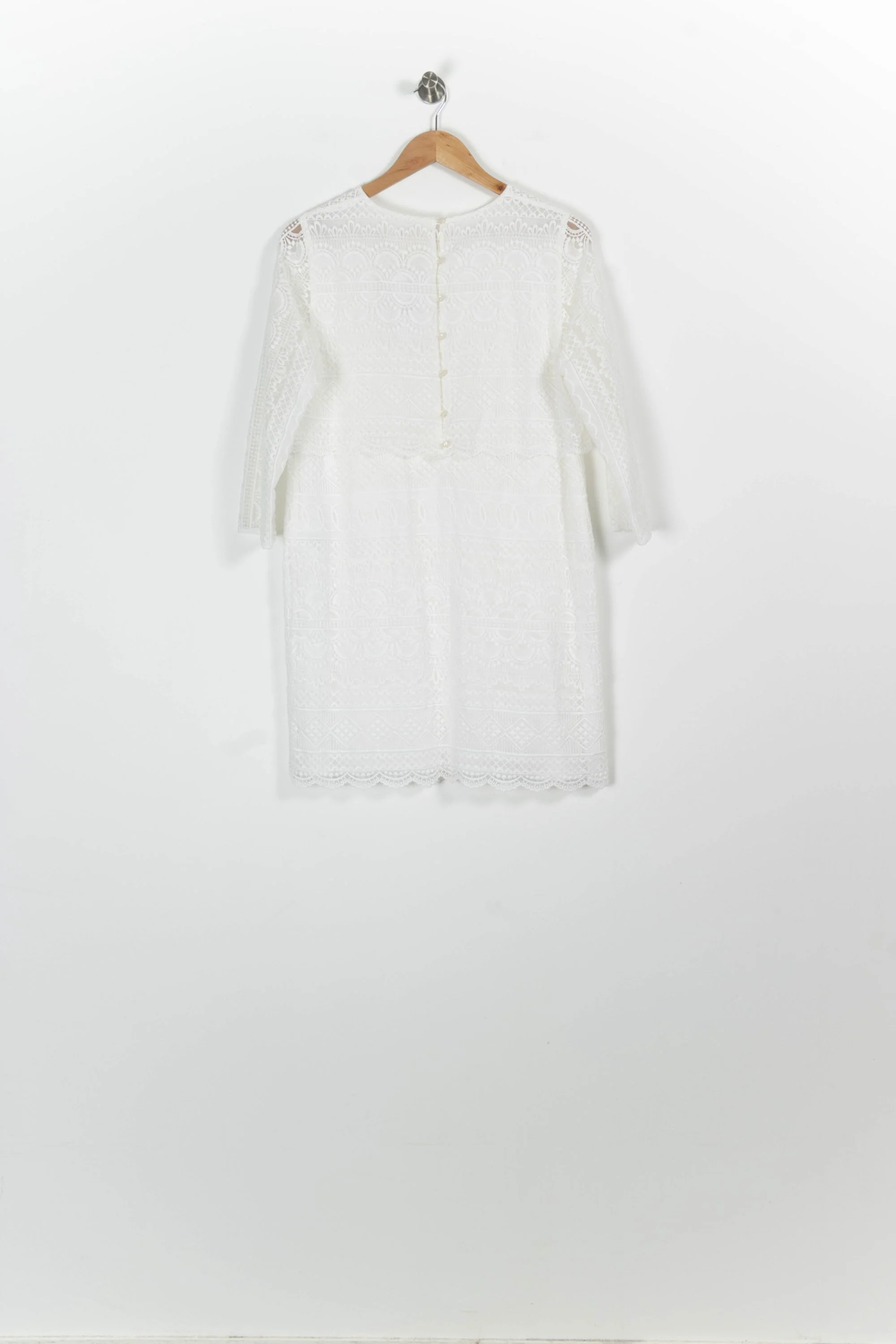 Robe Courte Blanche - Taille L/40 - Image 4