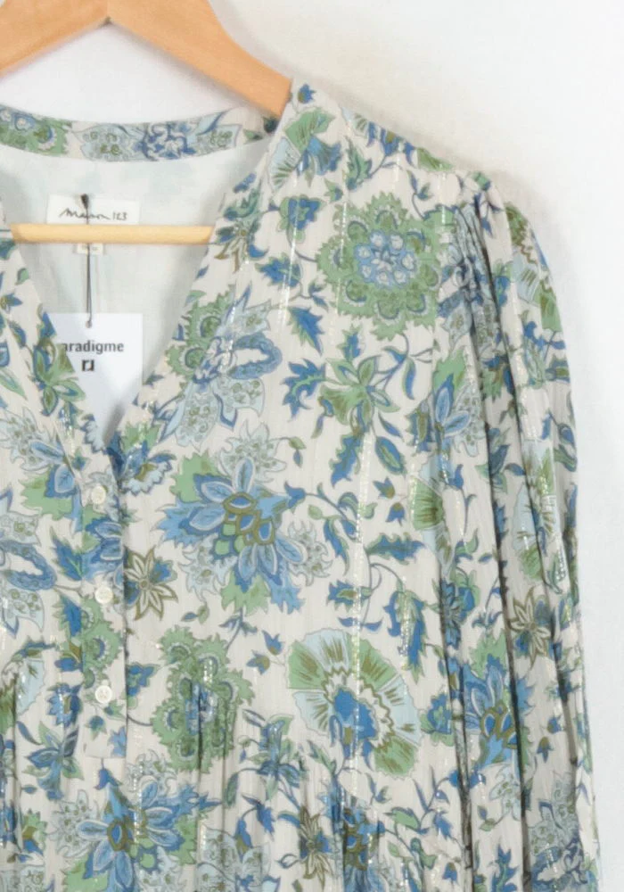 Robe Courte Bleu et Vert - Taille XS/34 - Image 3