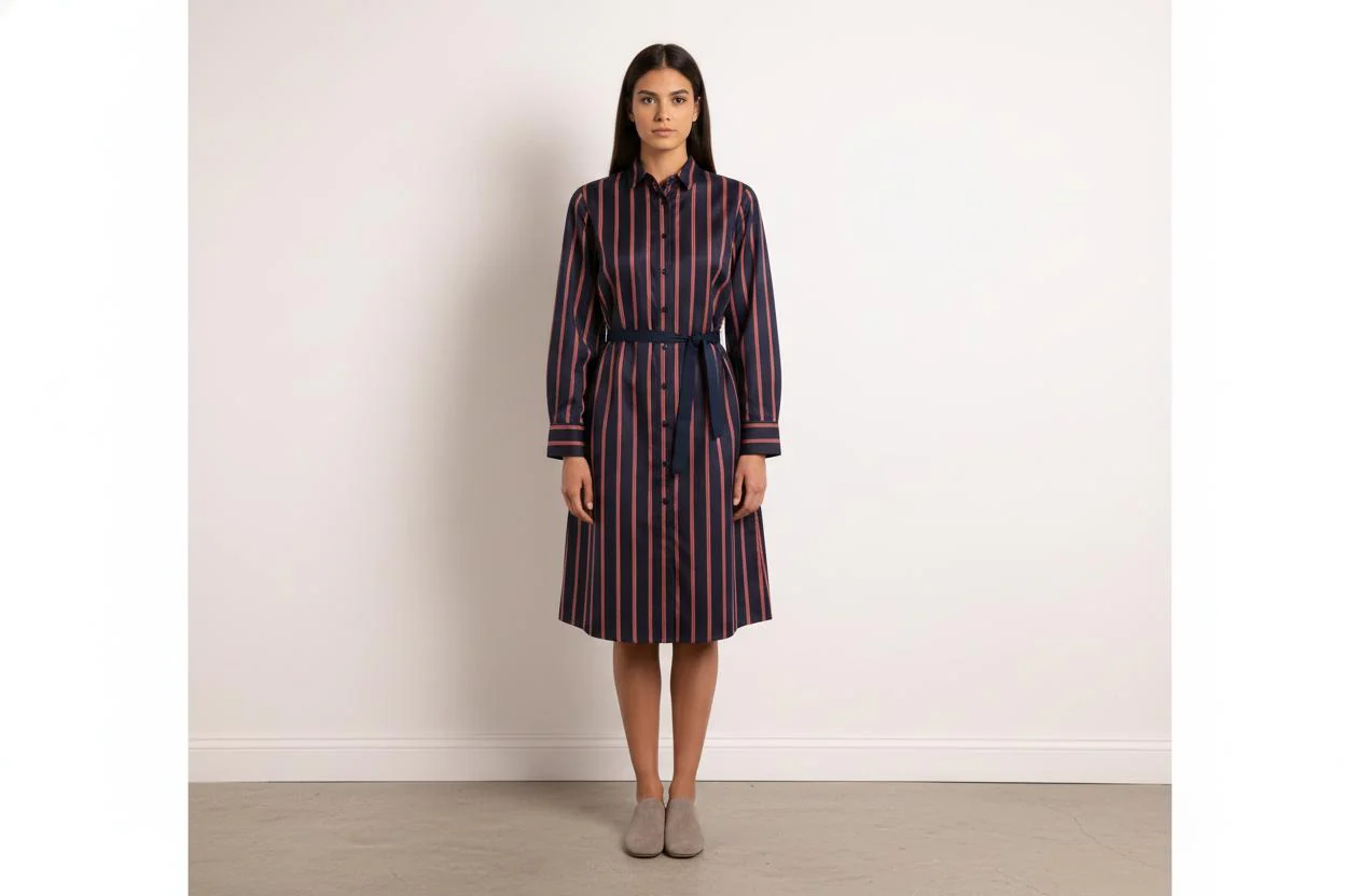 Robe Courte Bleu Marine et Rouge - Taille S/36
