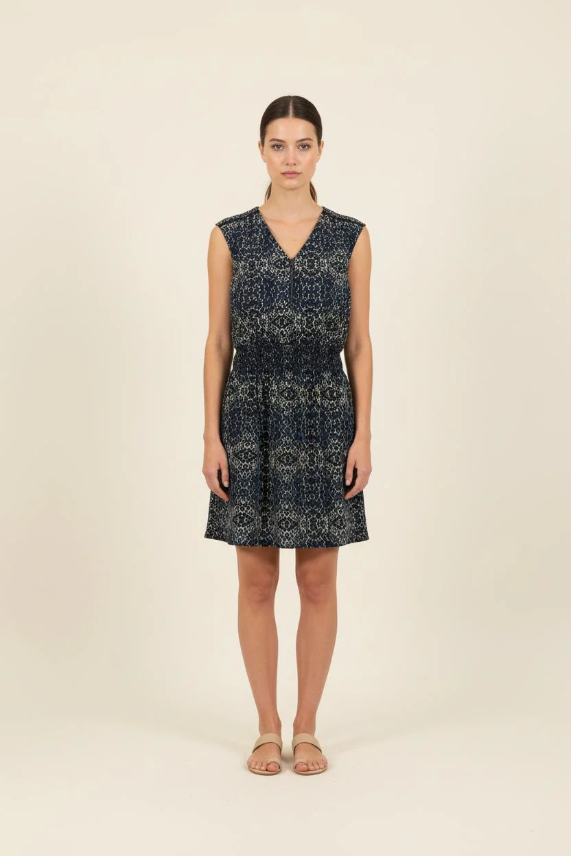 Robe Courte Bleue et Noire - Taille XS/34