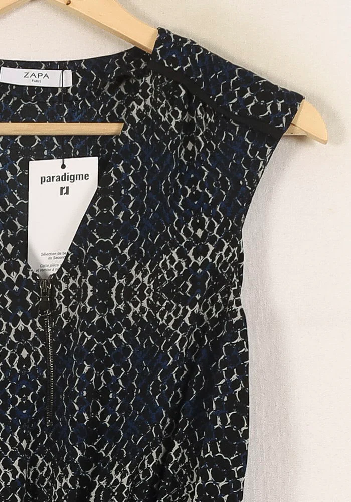 Robe Courte Bleue et Noire - Taille XS/34 - Image 3