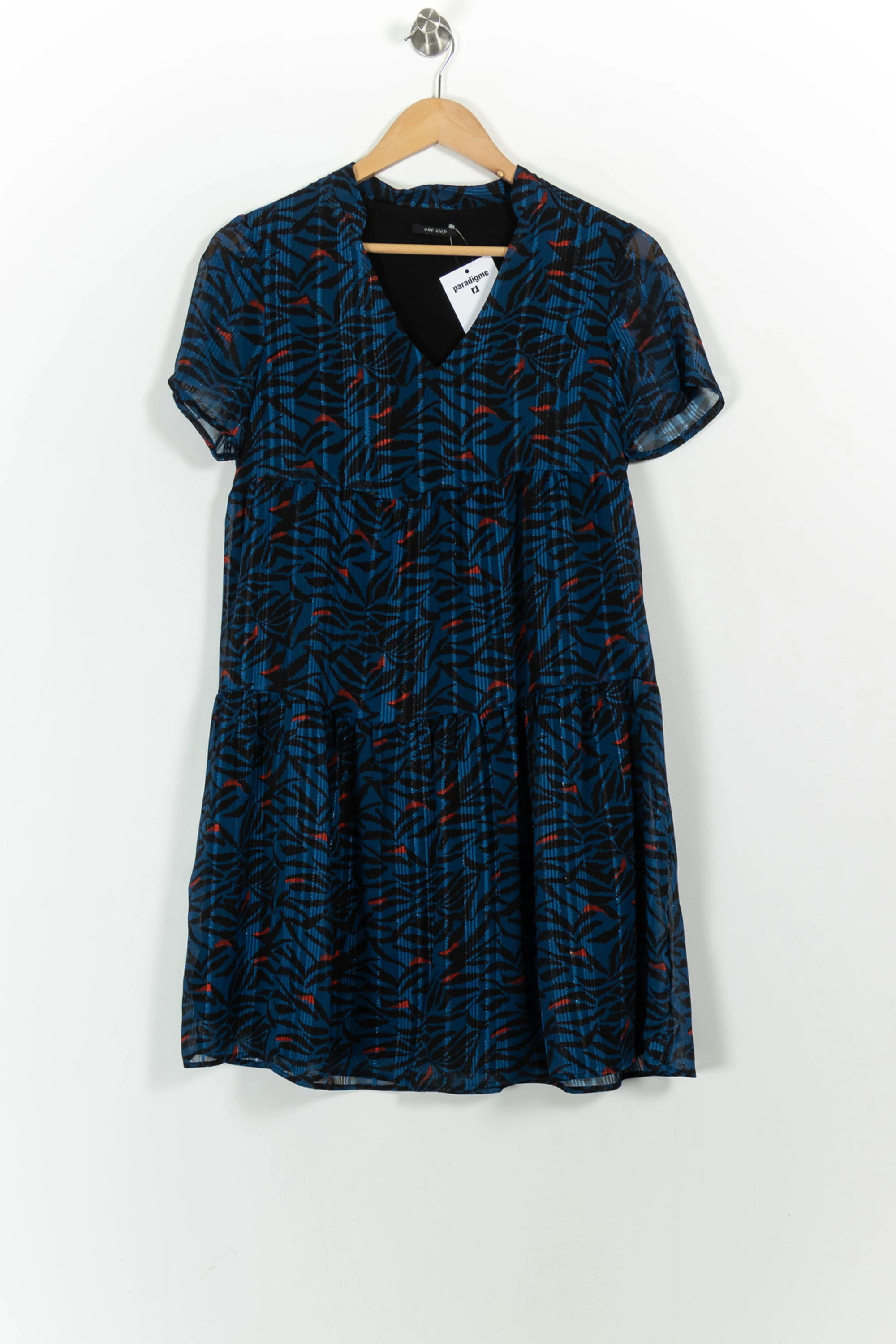 Robe Courte Bleue et Noire - Taille XS/34 - Image 2