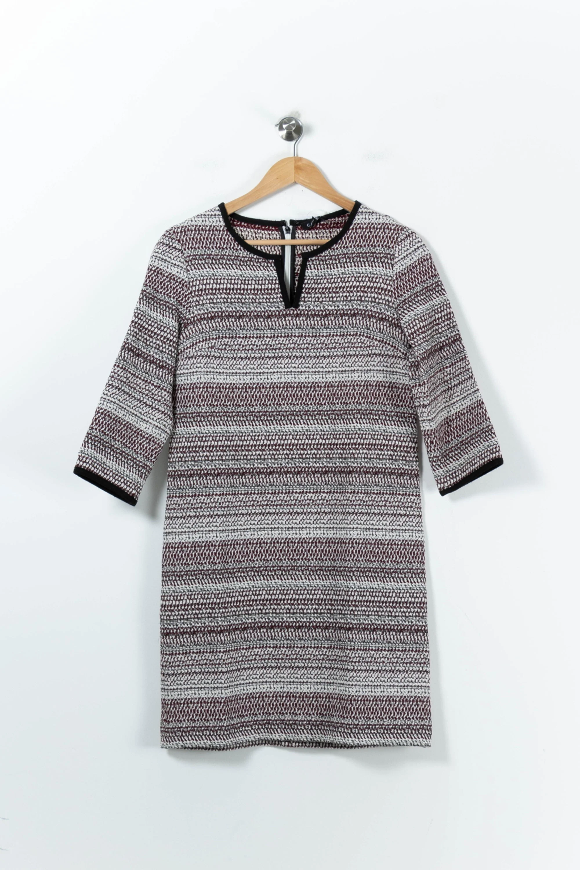 Robe Courte Bordeaux et Blanche - Taille M/38 - Image 2