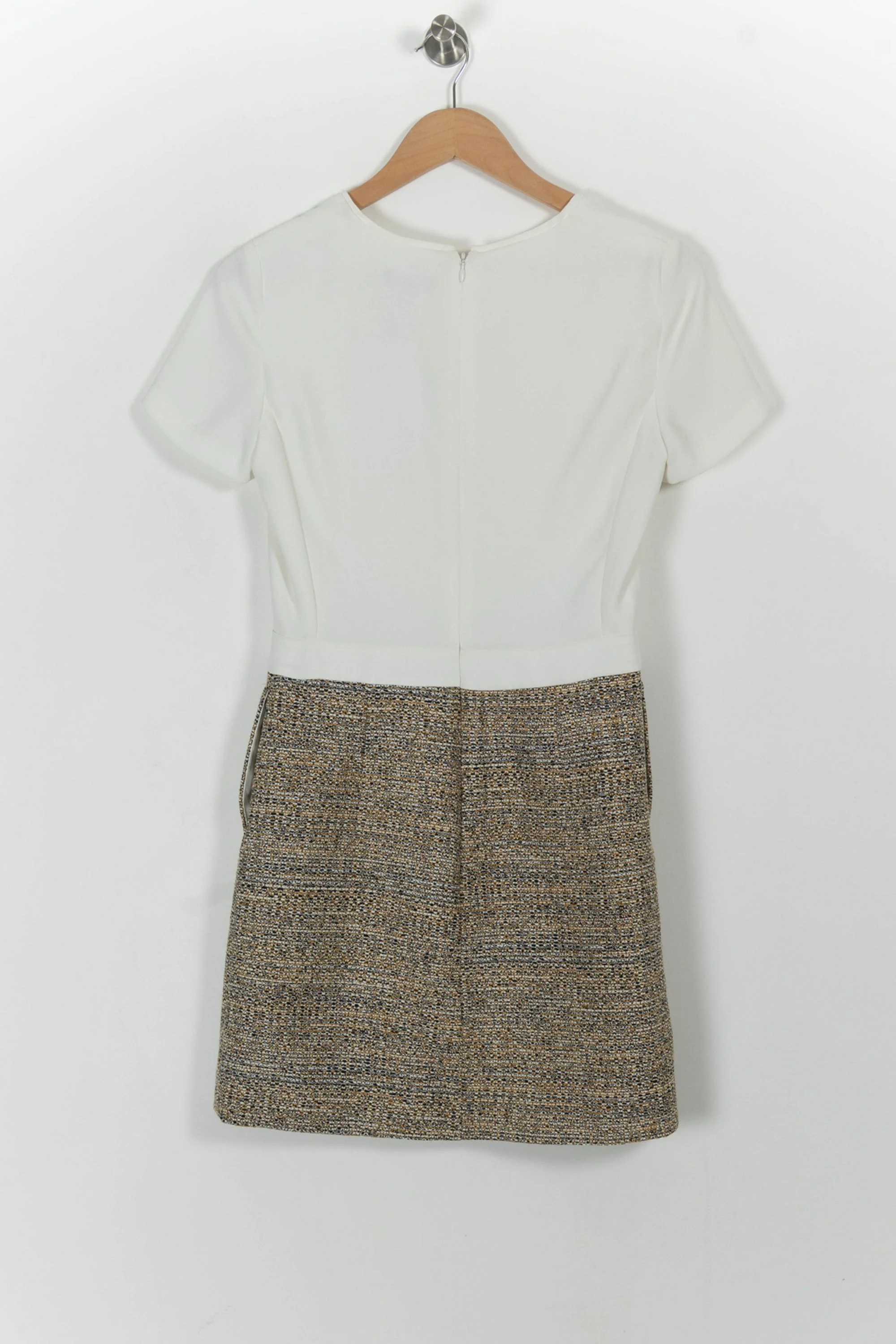 Robe Courte Écrue et Beige - Taille S/36 - Image 4