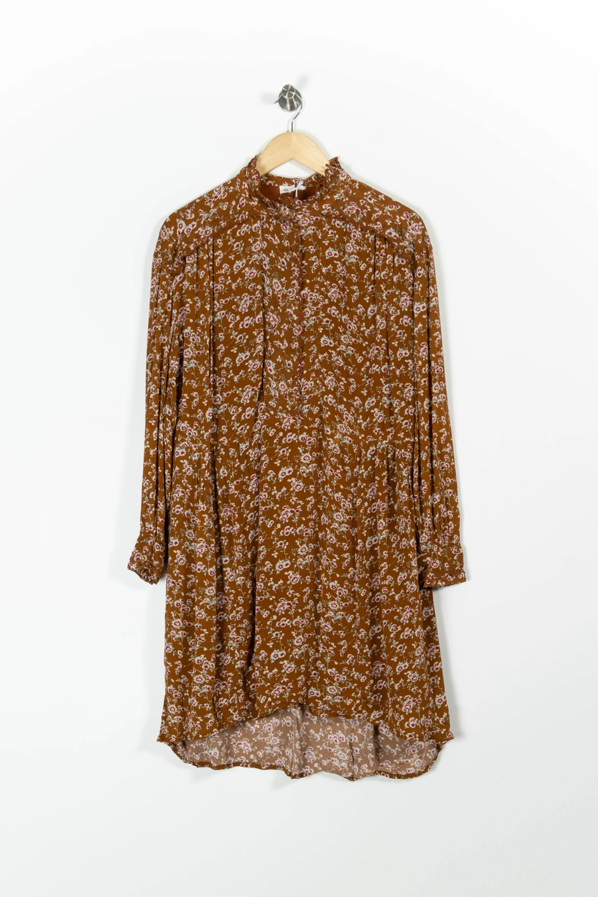 Robe Courte Marron et Blanche - Taille M/38 - Image 2