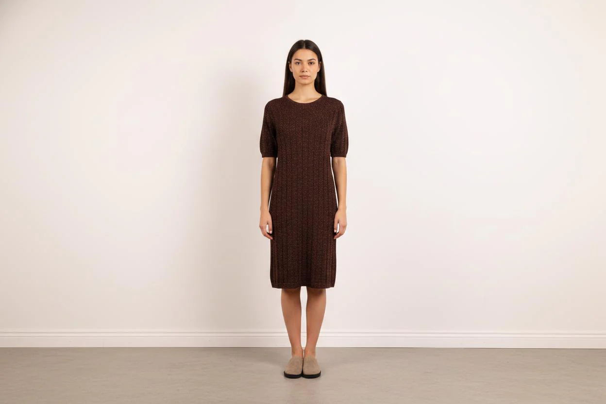 Robe Courte Marron - Taille S/36
