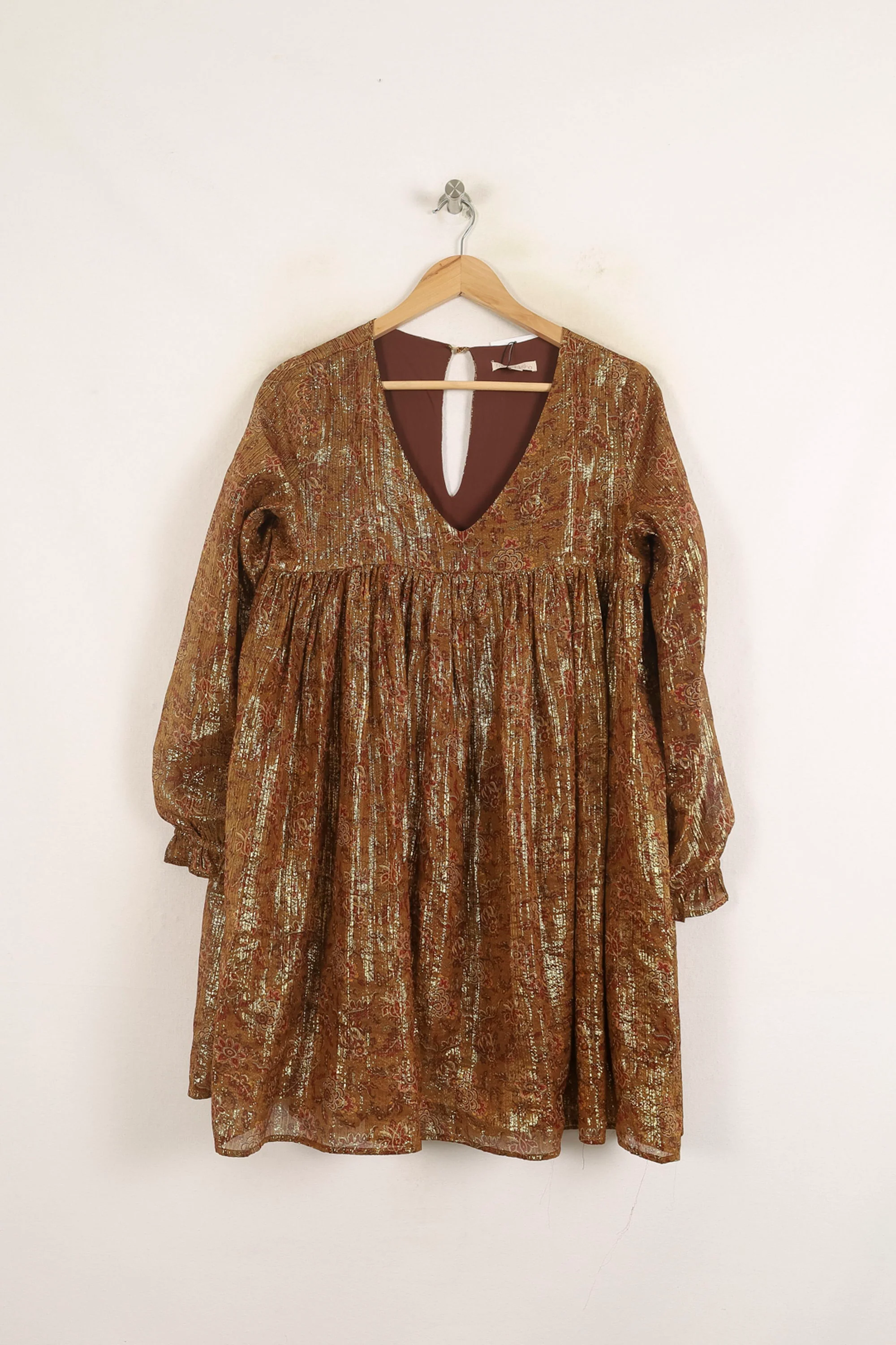 Robe Courte Marron - Taille S/36 - Image 2