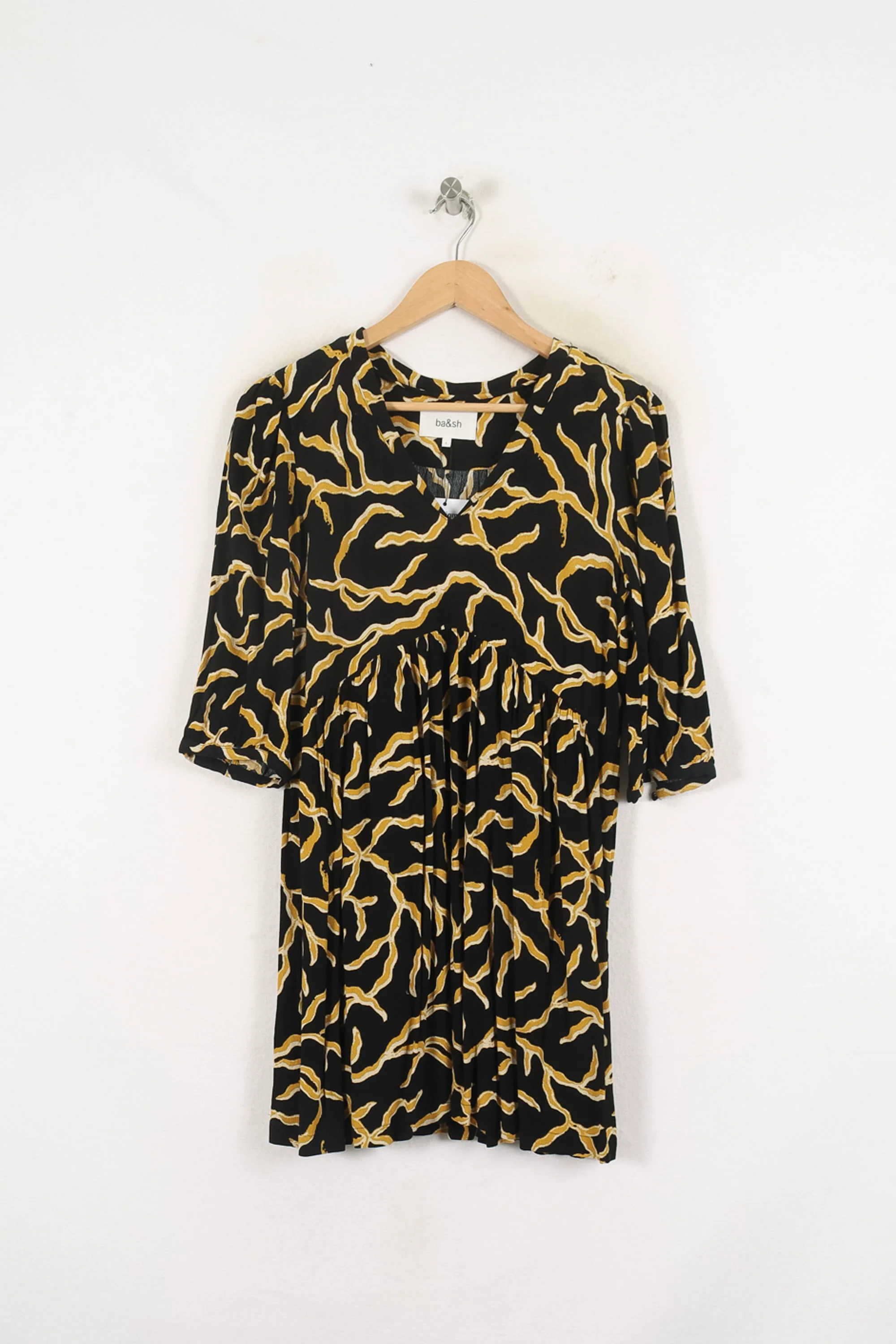 Robe Courte Noire et Jaune - Taille S/36 - Image 2
