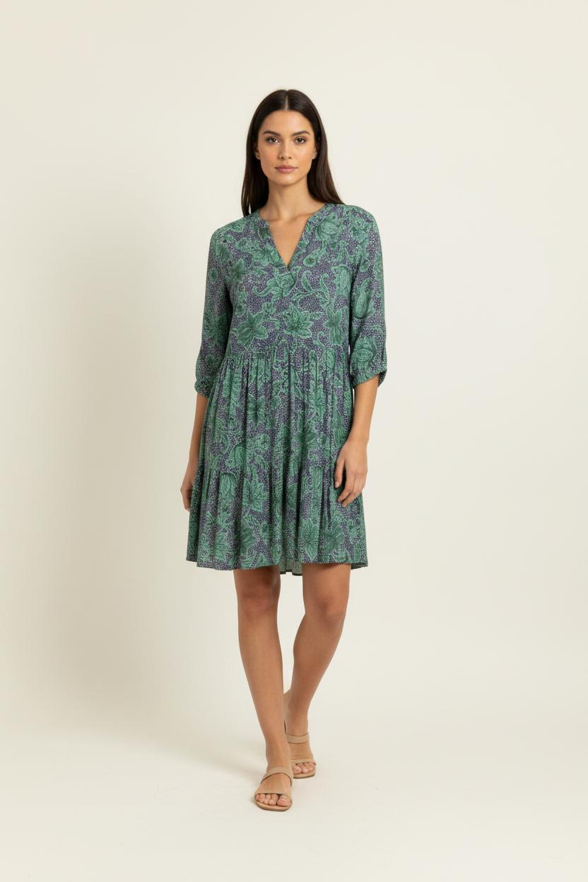 Robe Courte Verte et Bleue - Taille XS/34