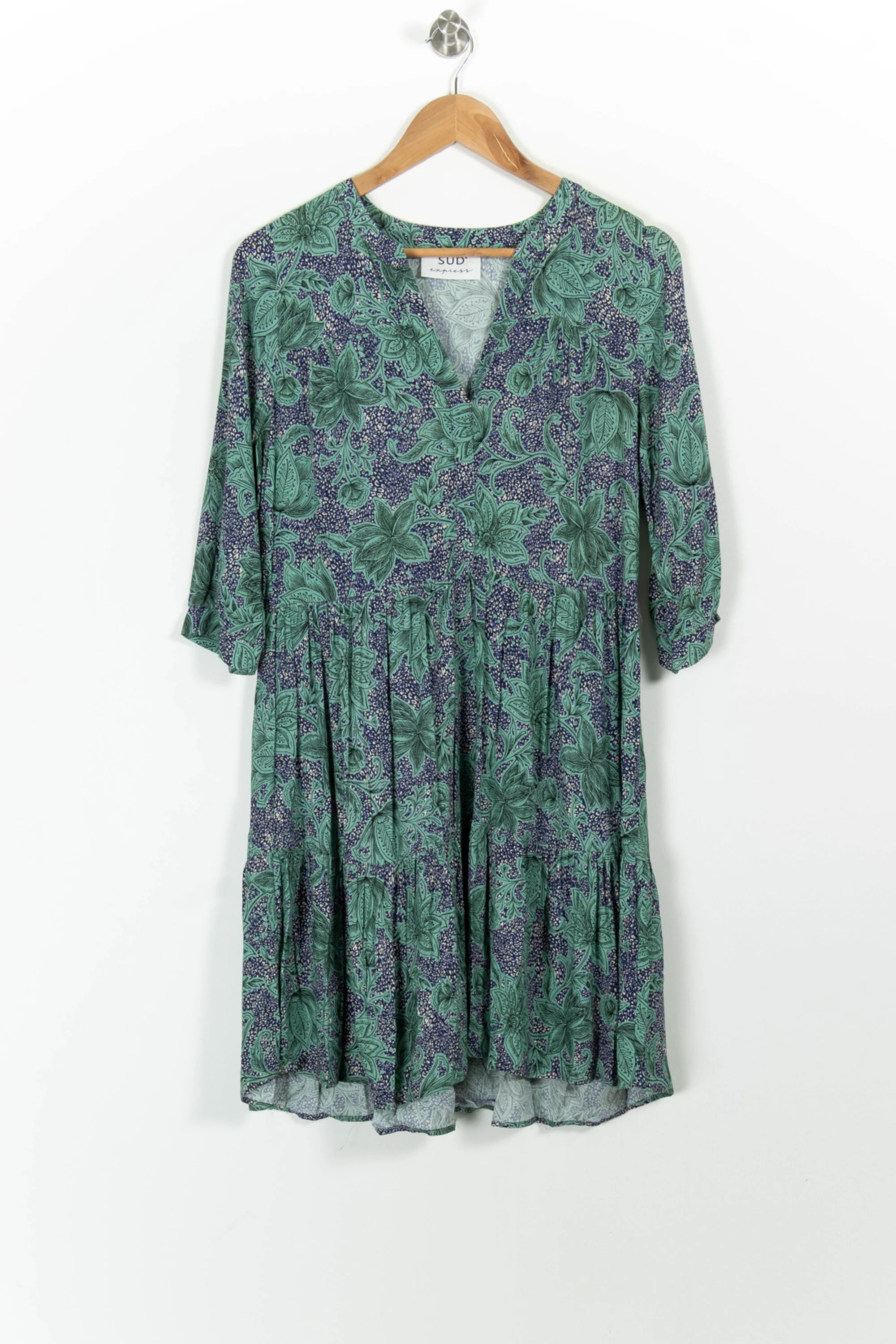 Robe Courte Verte et Bleue - Taille XS/34 - Image 2