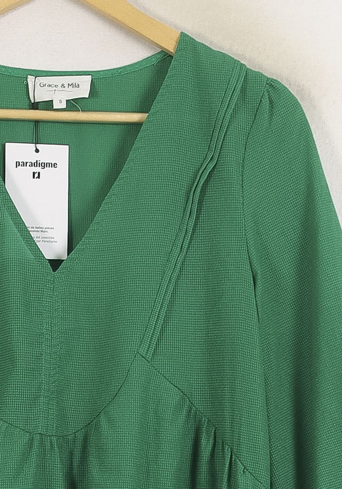 Robe Courte Verte - Taille S/36 - Image 3
