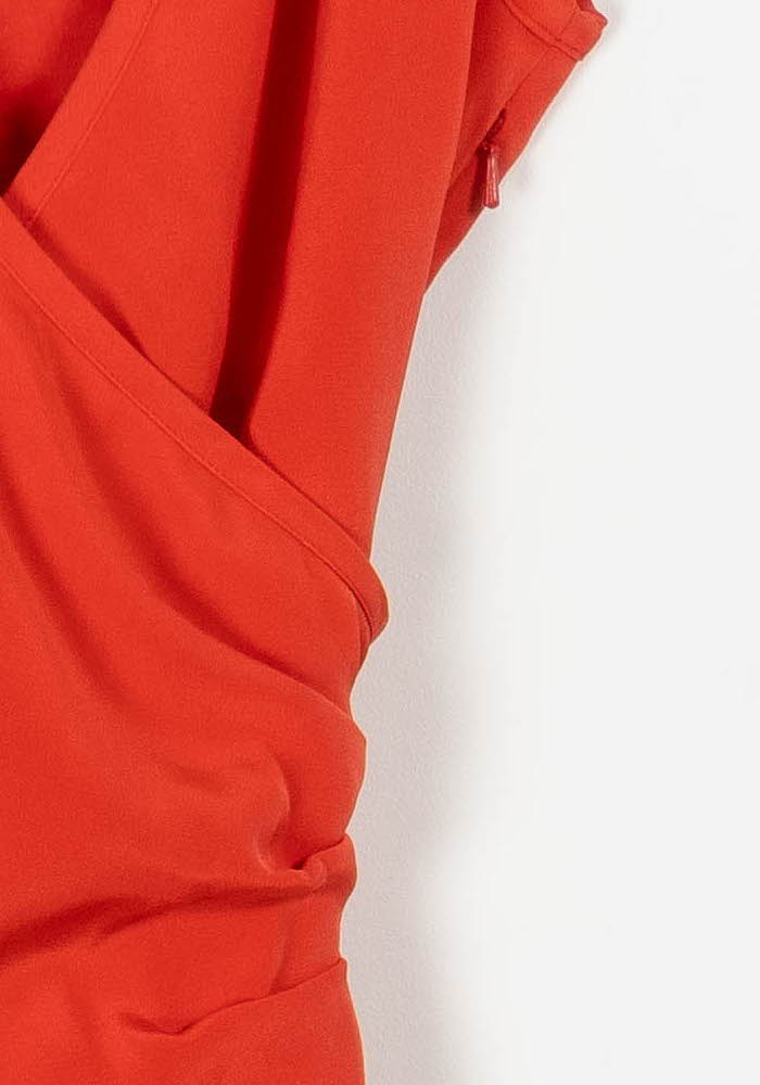 Robe Croisée Orange - Taille L/40 - Image 3