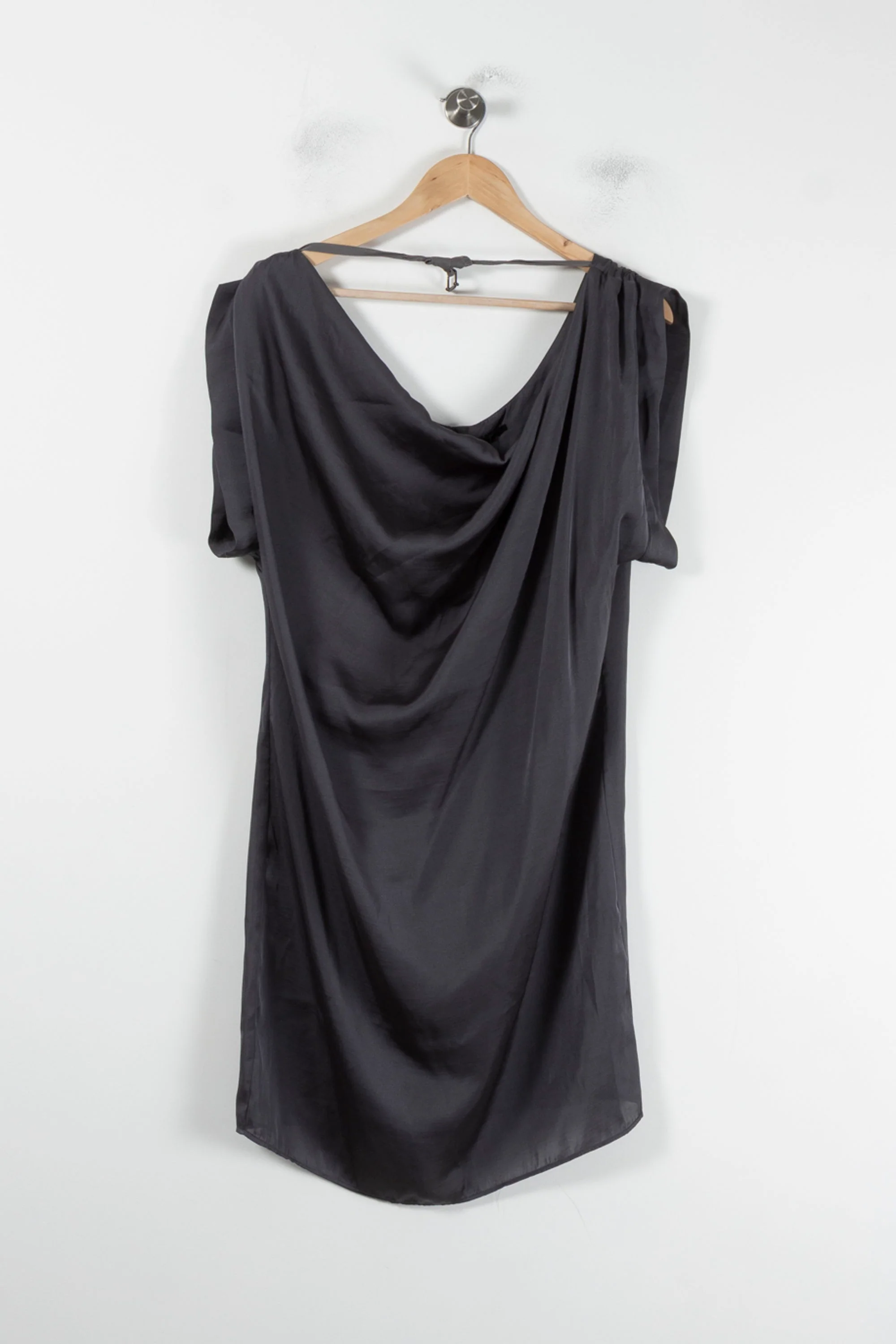 Robe Drapée Grise - Taille L/40 - Image 2