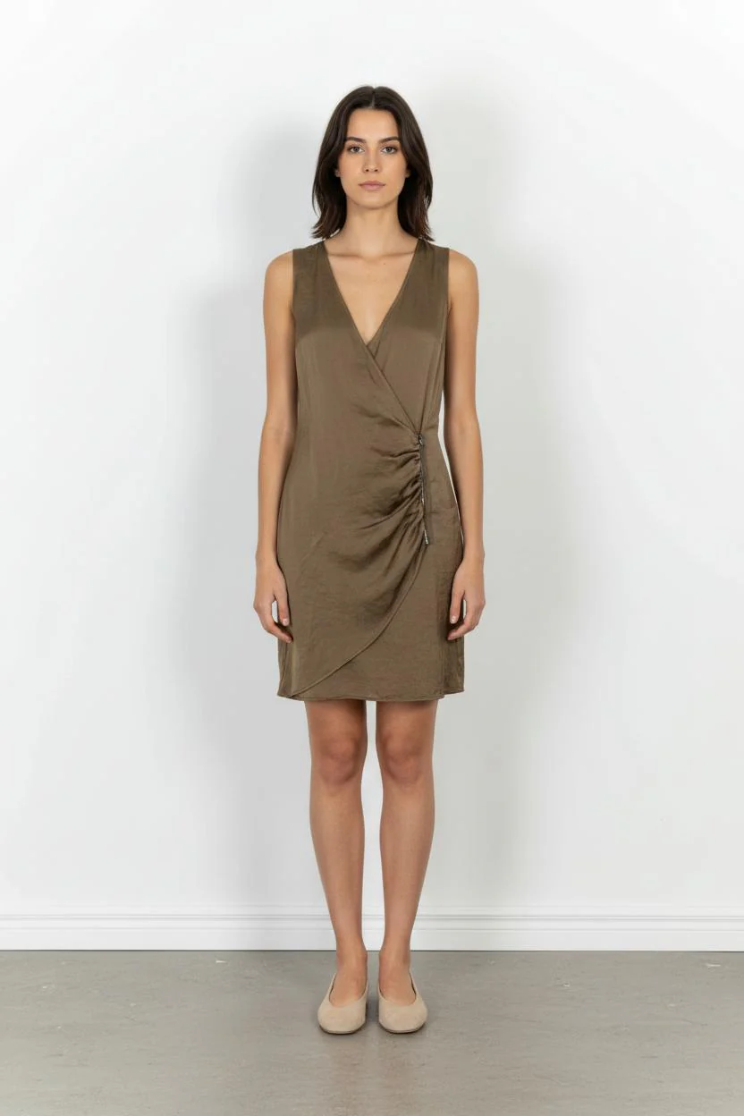 Robe Drapée Marron - Taille M/38