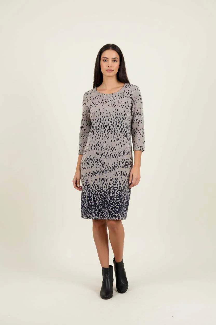 Robe Droite Grise et Noire - Taille M/38