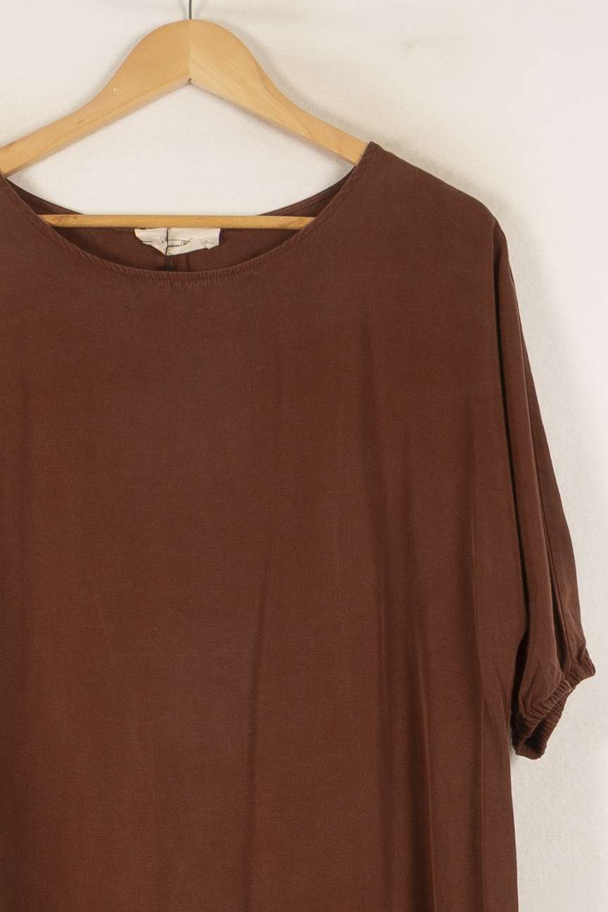 Robe Droite Marron - Taille S/36 - Image 3