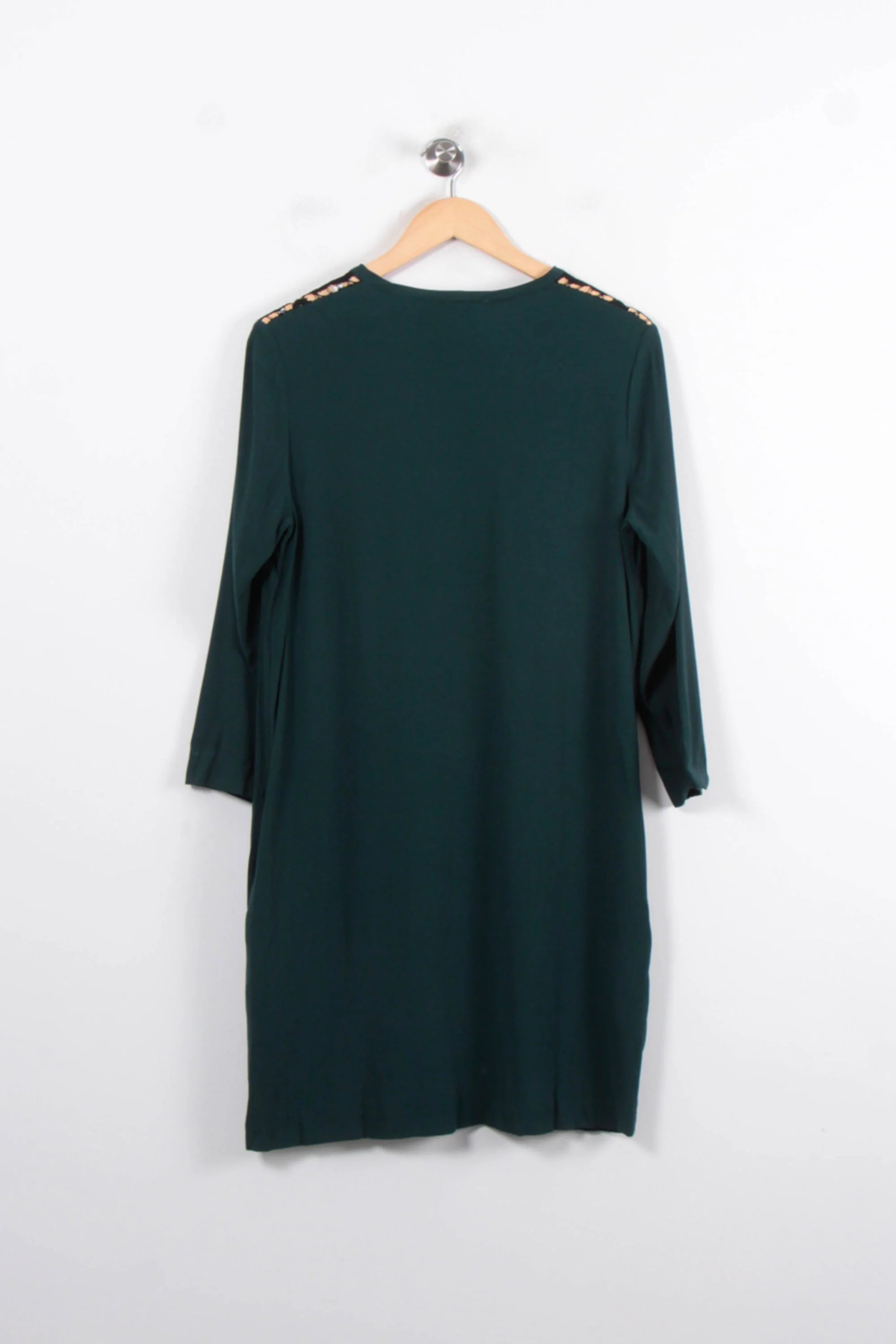 Robe Droite Verte et Noire - Taille L/40 - Image 4