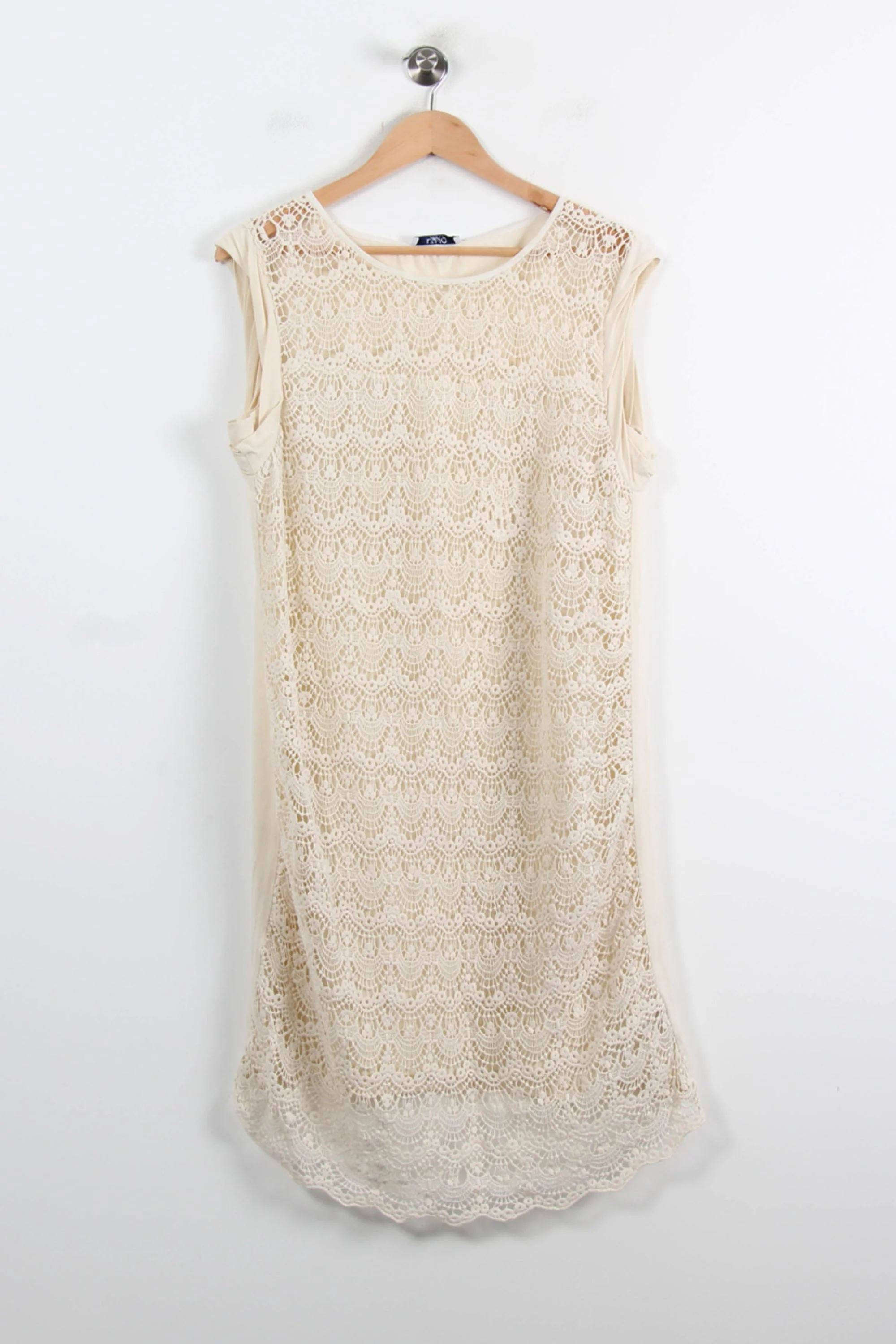 Robe en Dentelle Beige - Taille L/40 - Image 2
