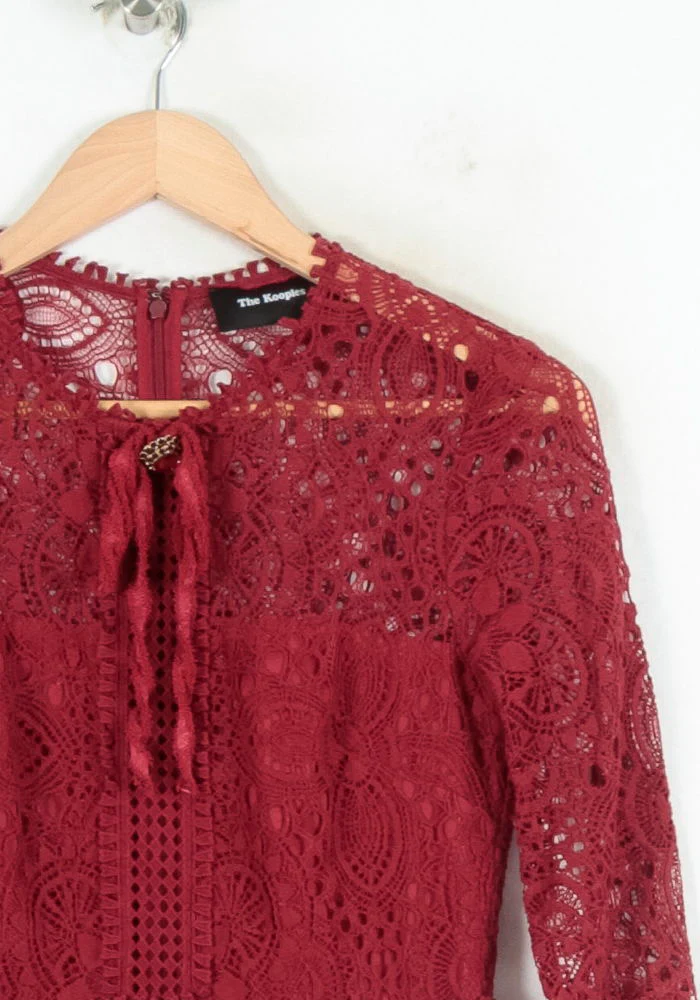 Robe En Dentelle Bordeaux - Taille XS/34 - Image 3