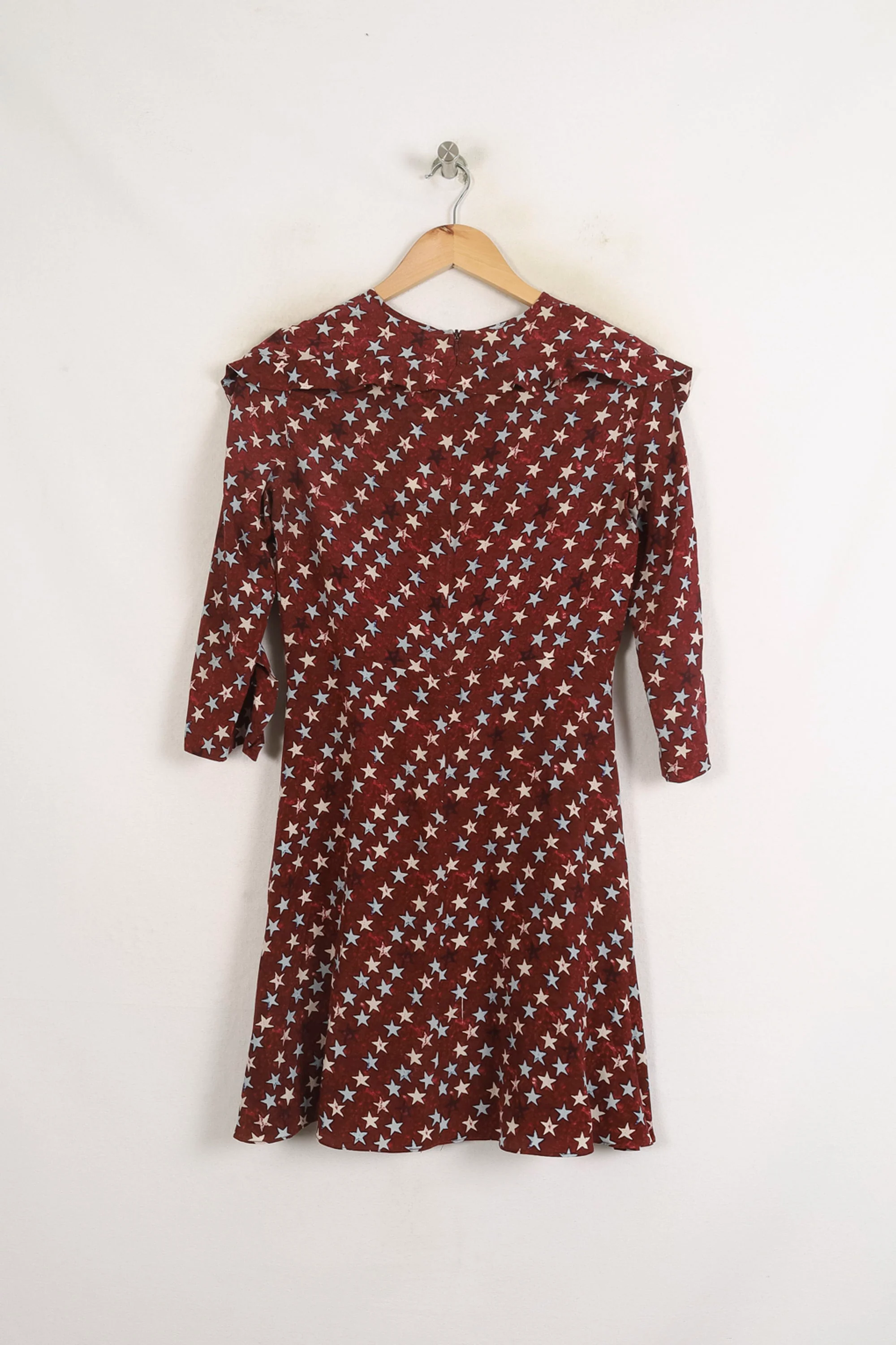 Robe Évasée Bordeaux et Blanche - Taille S/36 - Image 4