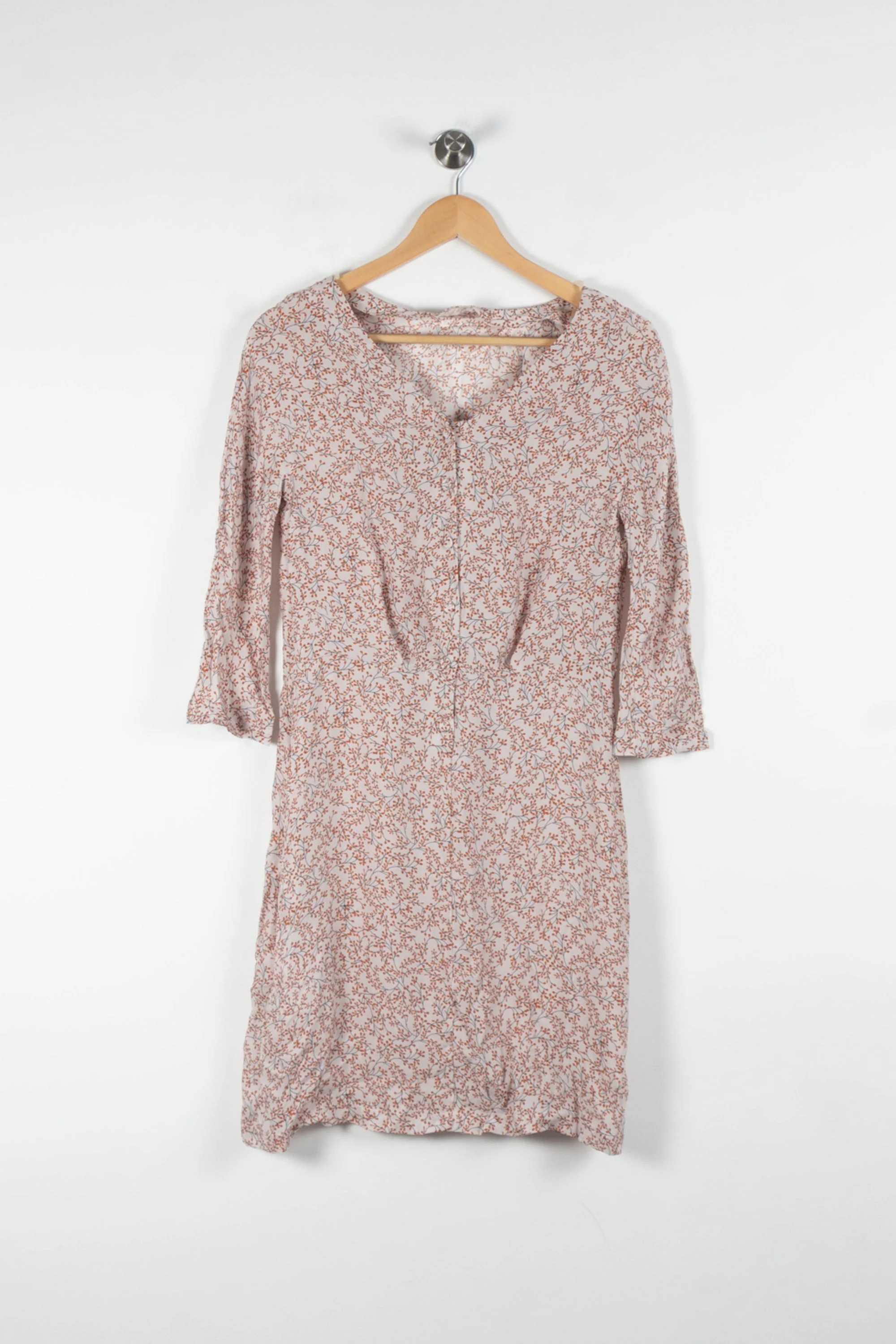 Robe Fleurie Blanche et Rose - Taille S/36 - Image 2