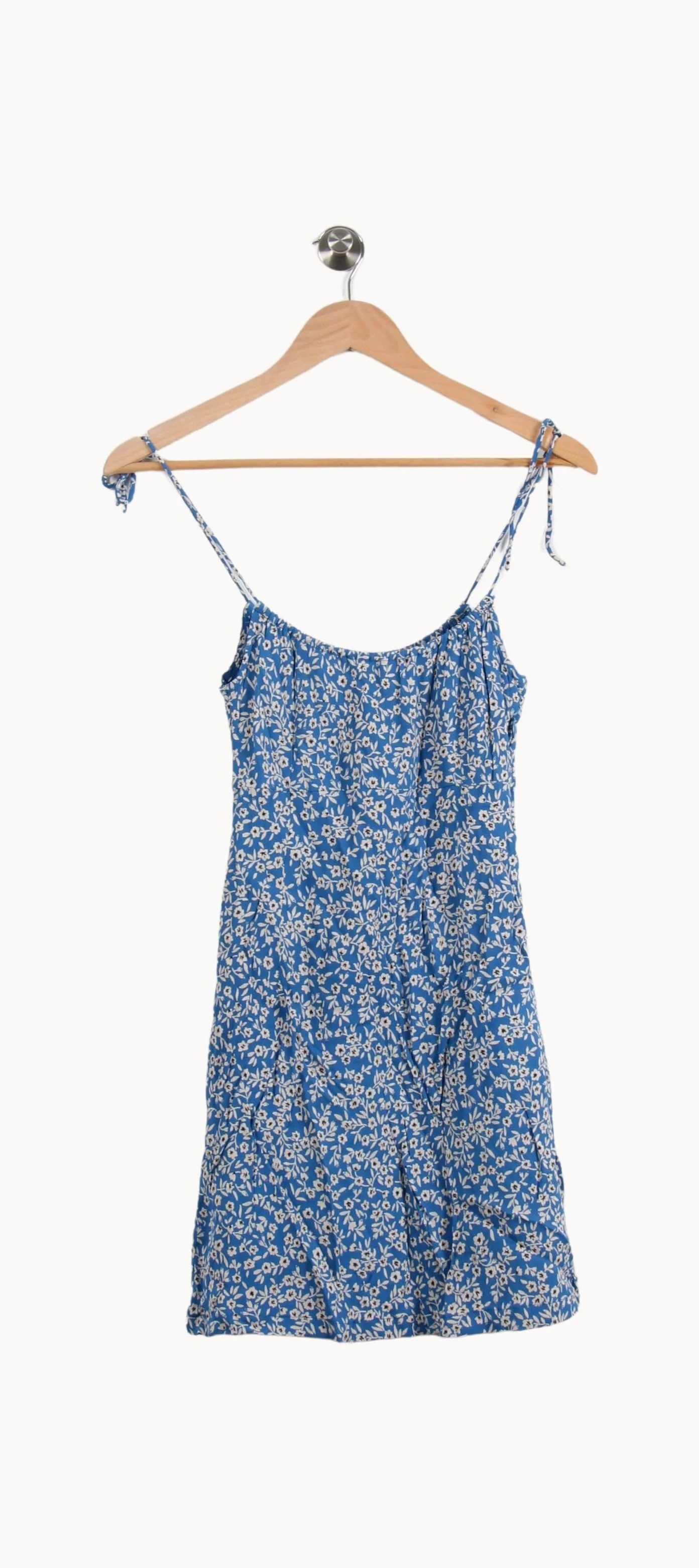 Robe Fleurie Bleu et Blanc - Taille XS/34 - Image 2