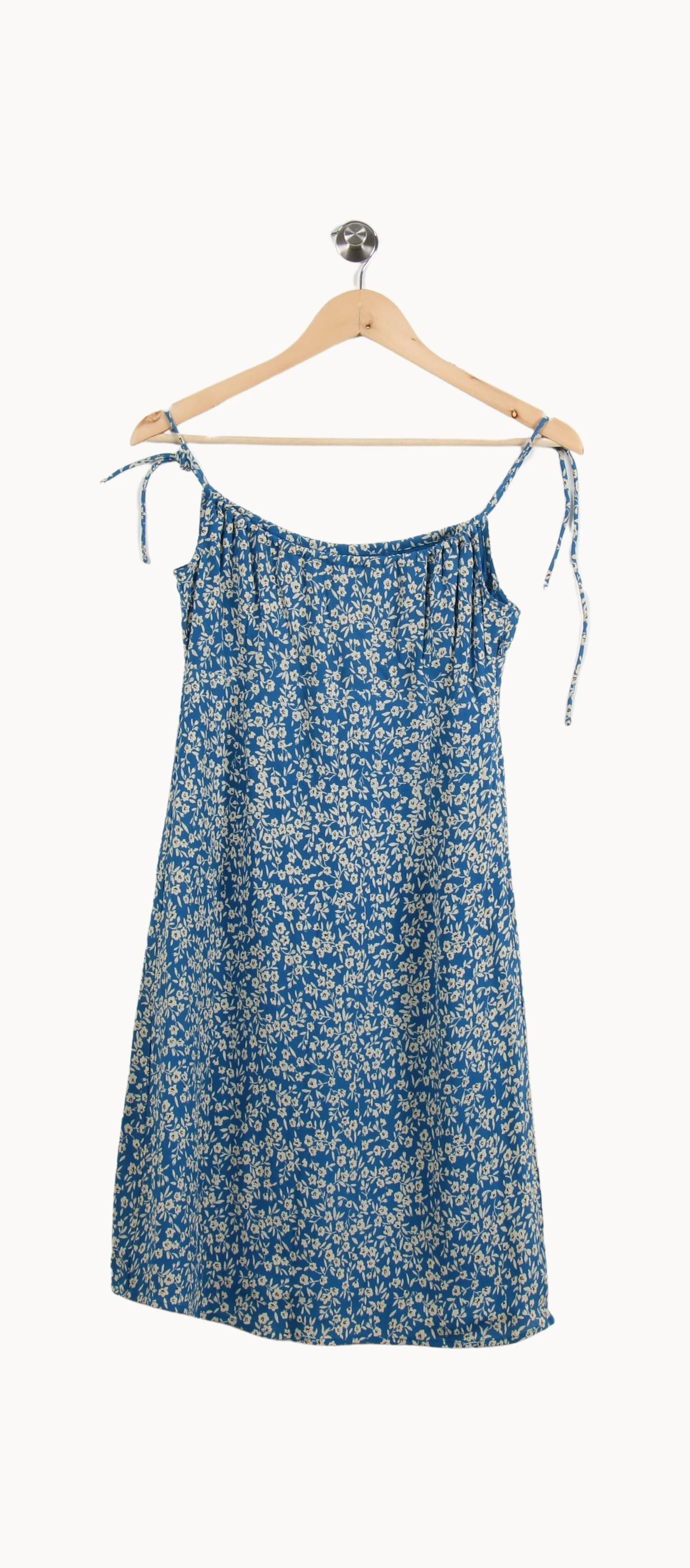 Robe Fleurie Bleue et Blanche - Taille S/36 - Image 2