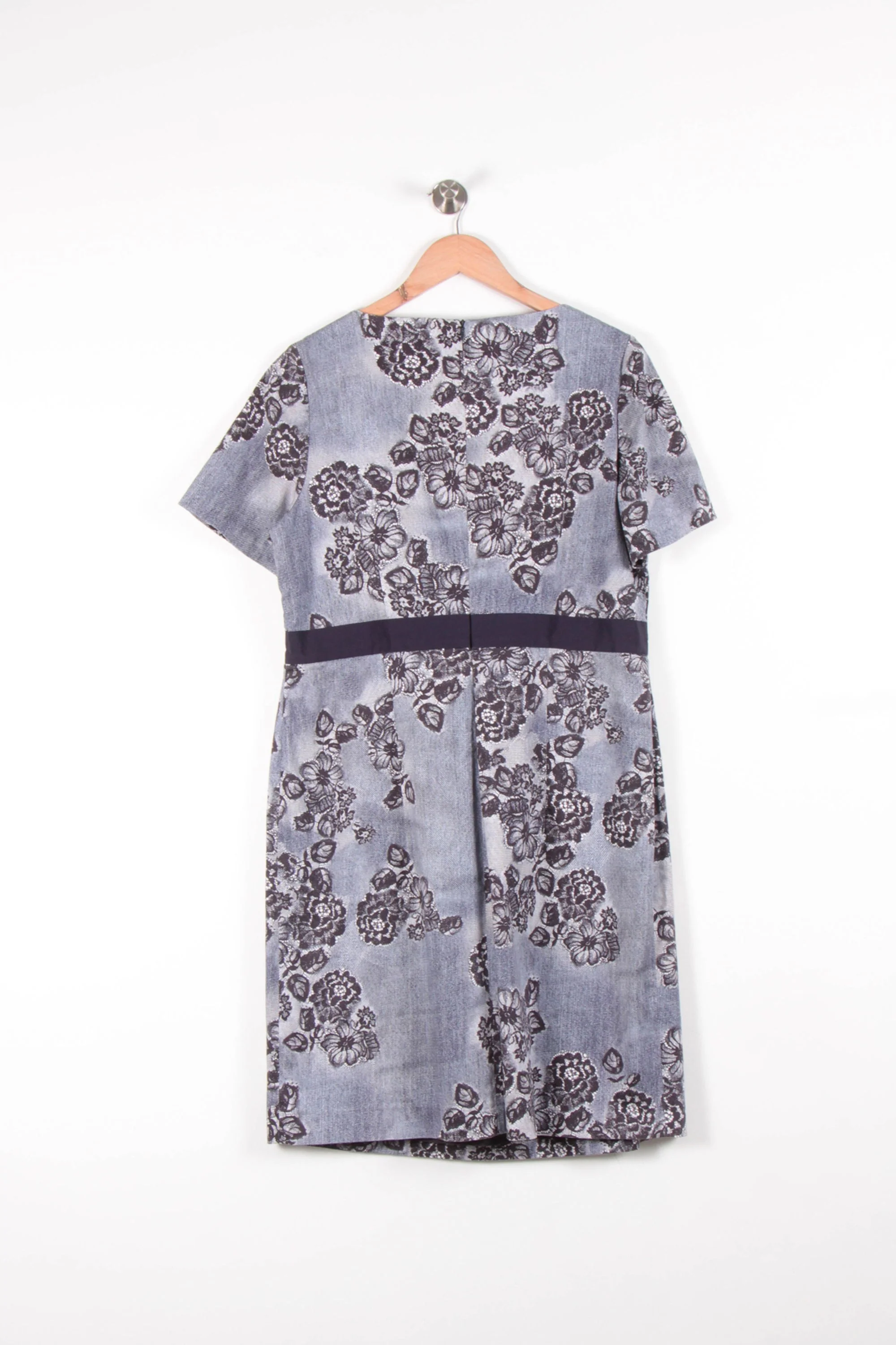 Robe Fleurie Bleue et Noire - Taille XXL/44 - Image 4