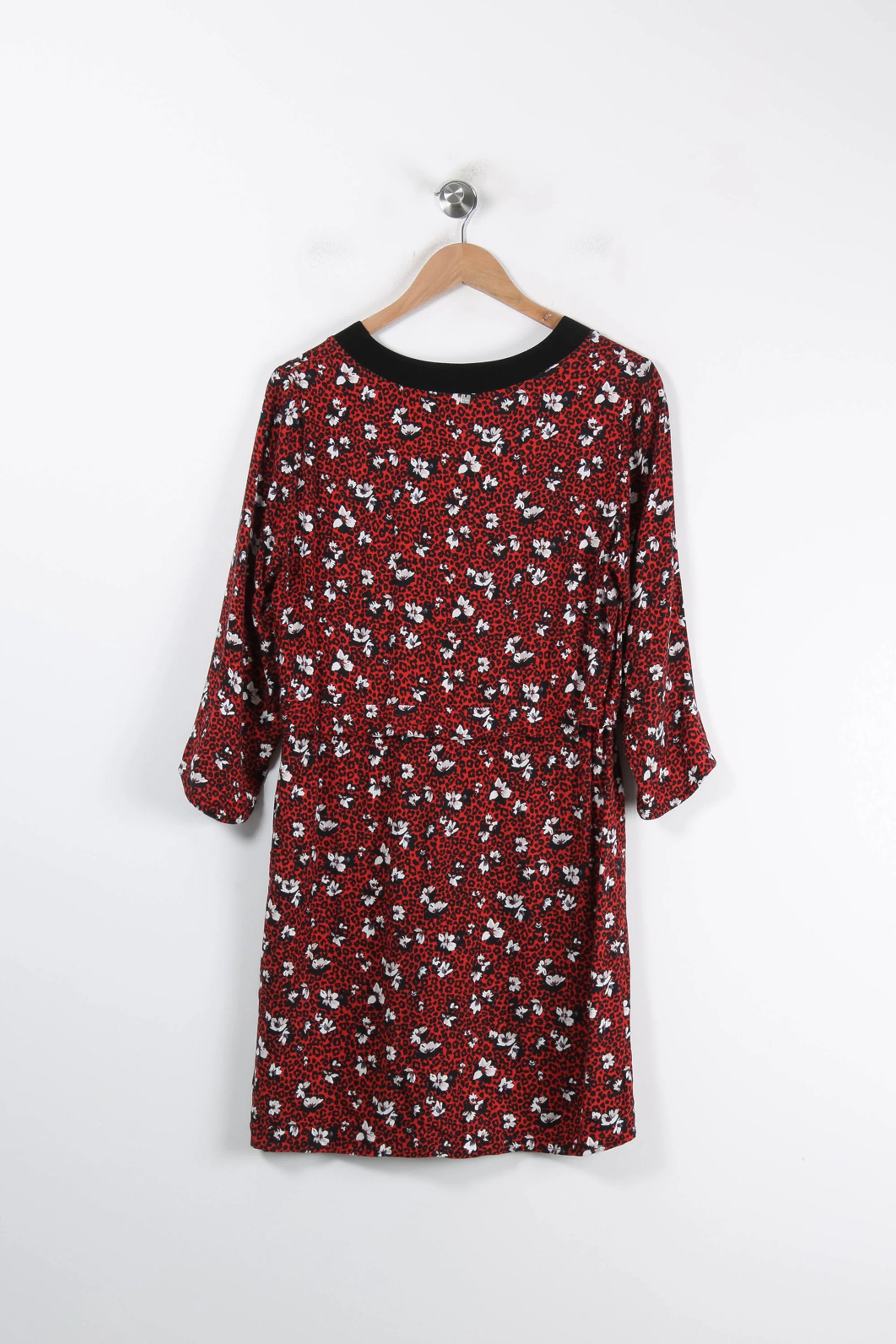 Robe Fleurie Bordeaux - Taille M/38 - Image 4